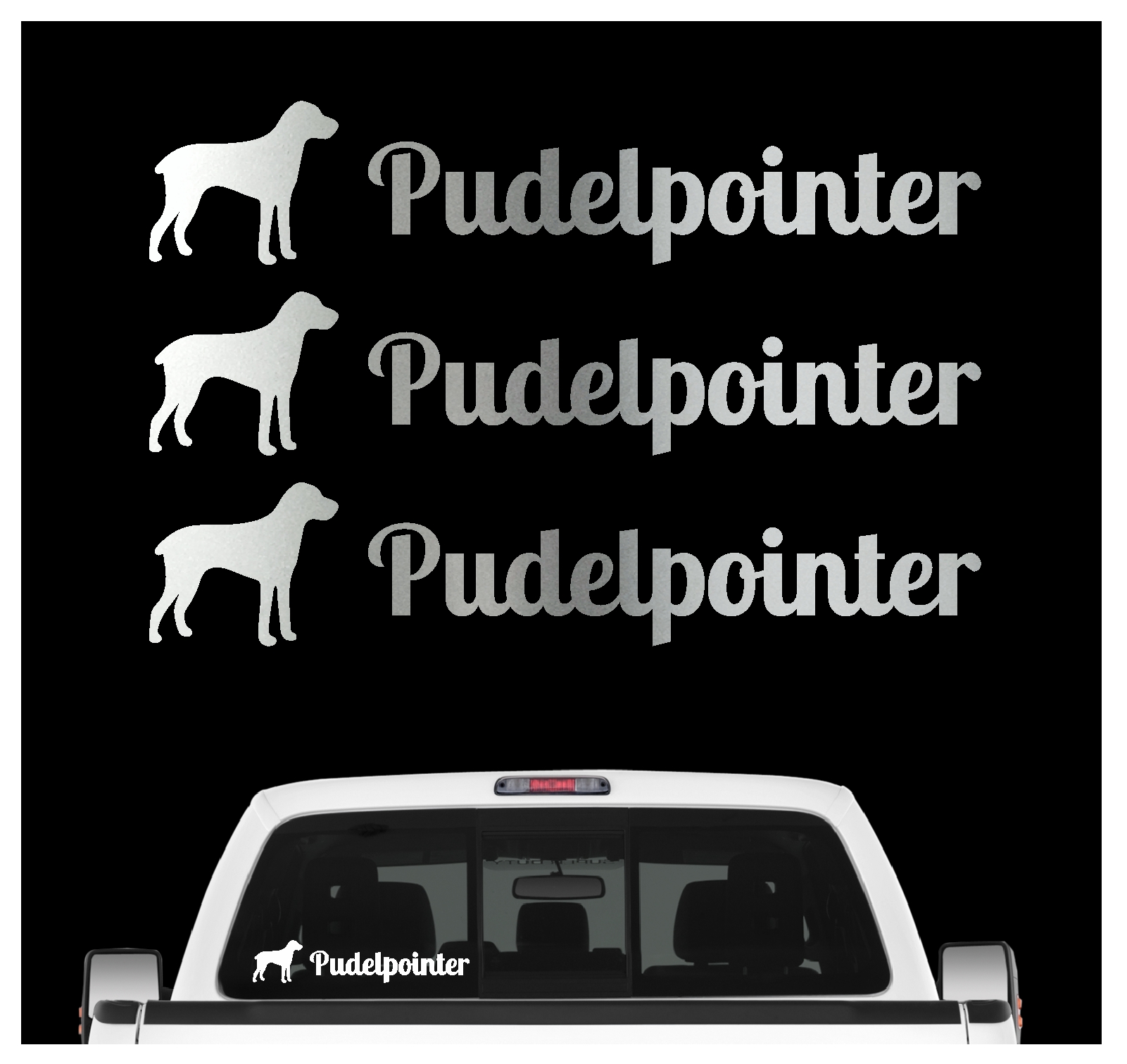 Pudelpointer Vorstehhund Pudel Pointer Dog 3er Set  AUTOAUFKLEBER Aufkleber Hunde Hundemotiv by SIVIWONDER