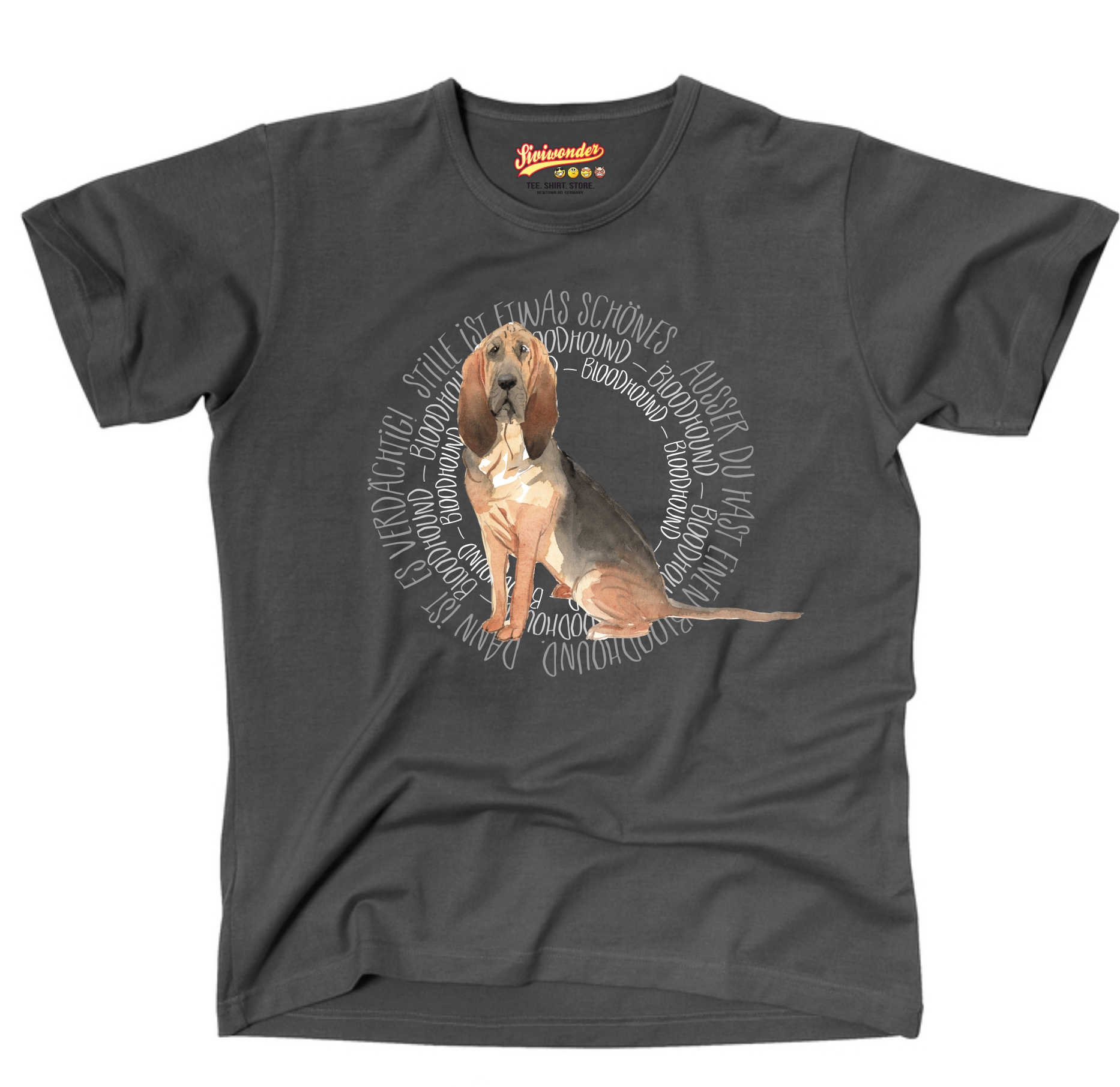 BLOODHOUND UNISEX T-SHIRT CIRCLE Watercolor by SIVIWONDER