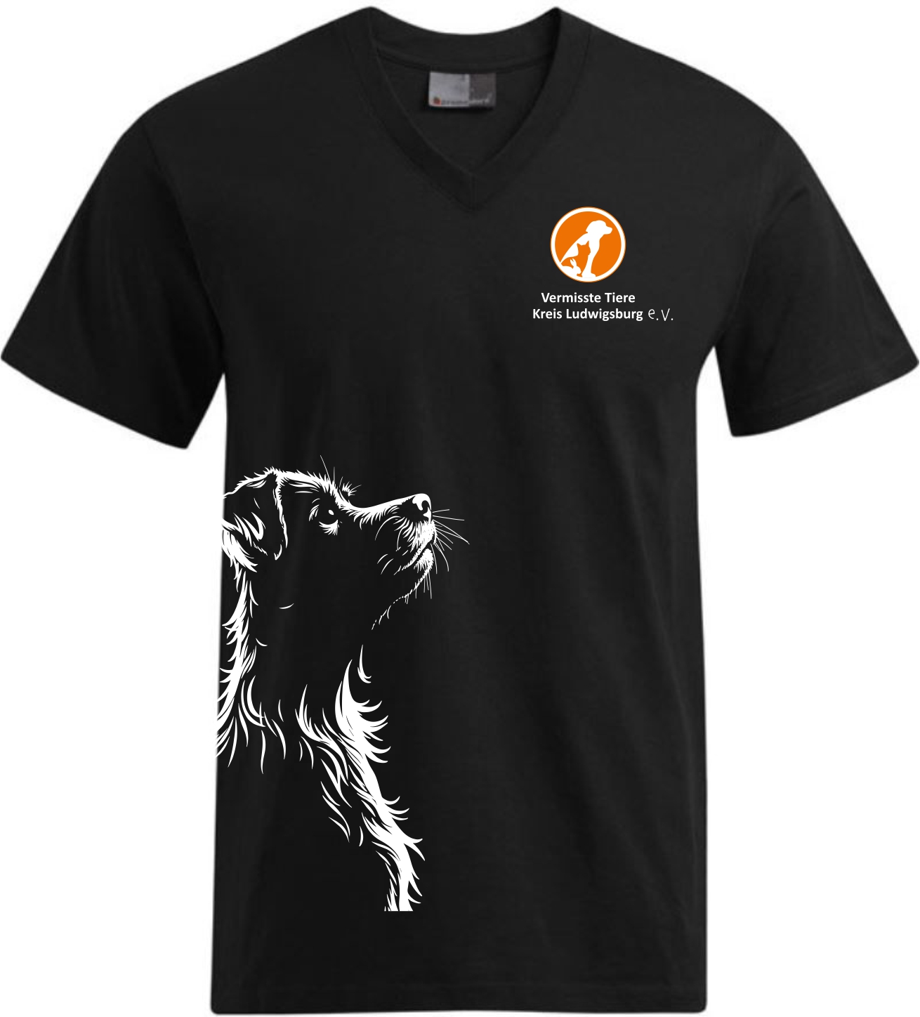 Vermisste Tiere Kreis Ludwigsburg T- Shirt Herren V-Neck