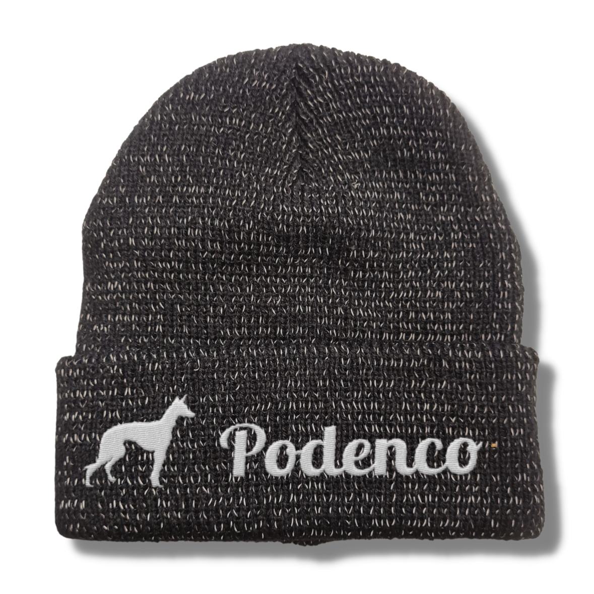 Podenco reflektierende Mütze Stickerei Hund Winter Strickmütze reflex Beanie warm