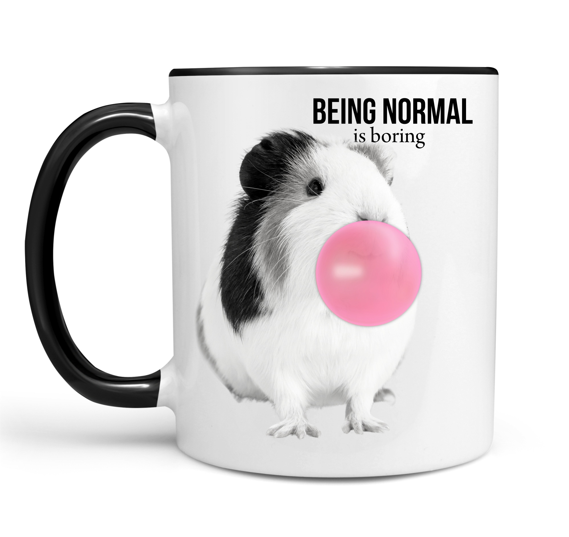 Tasse Meerschweinchen Büro Bürotasse nicht normal  Kaffee lustig Kaffeebecher Design Spruch