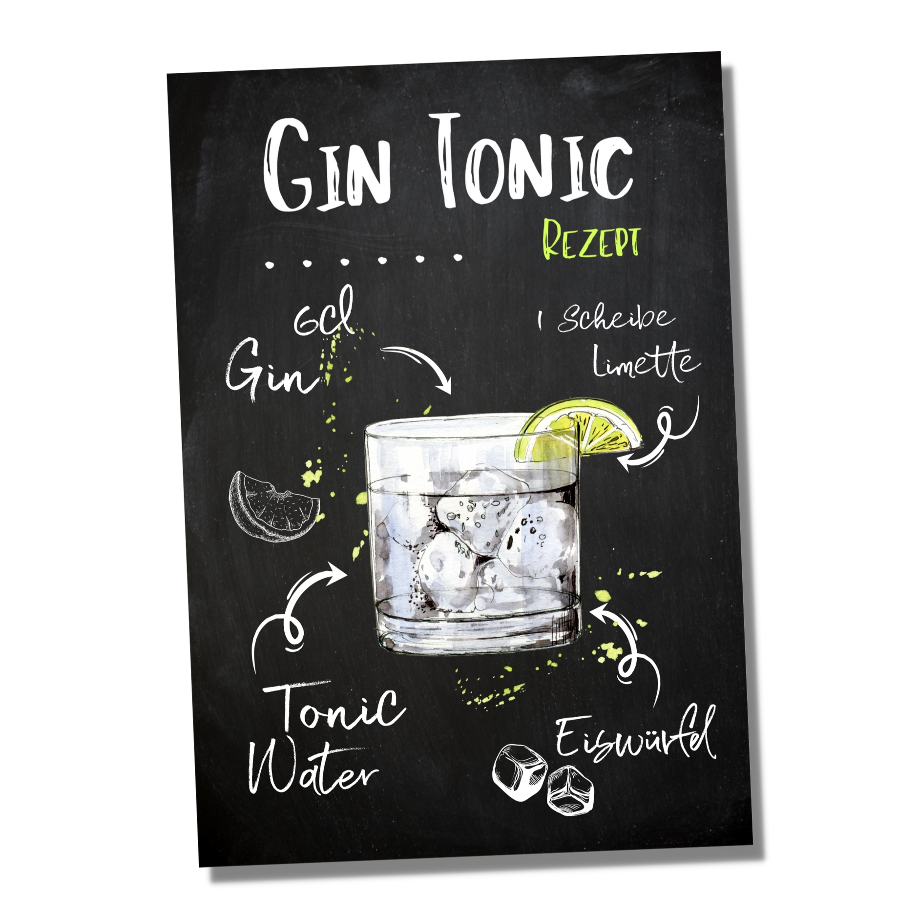 Gin Tonic Rezept Schild für deinen Partykeller Türschild Warnschild Privatgrundstück lustiges Spaß Schild  happy Design by Siviwonder