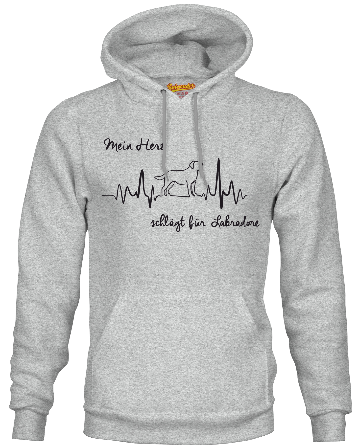 LABRADOR SWEATSHIRT HEARTBEAT EKG   Hund Hundemotiv Herz Hoodie