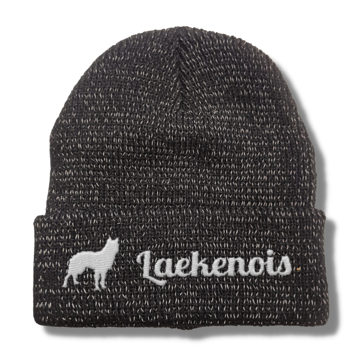 Laekenois reflektierende Mütze Stickerei Hund Winter Strickmütze reflex Beanie warm