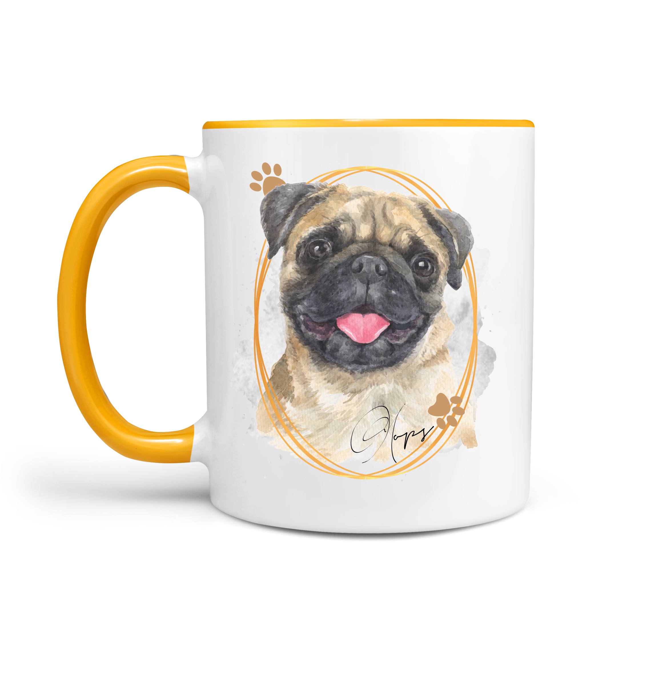 Mops Tasse SIGNATURE DOGS Möpse Hund Motiv Hundemotiv Kaffee