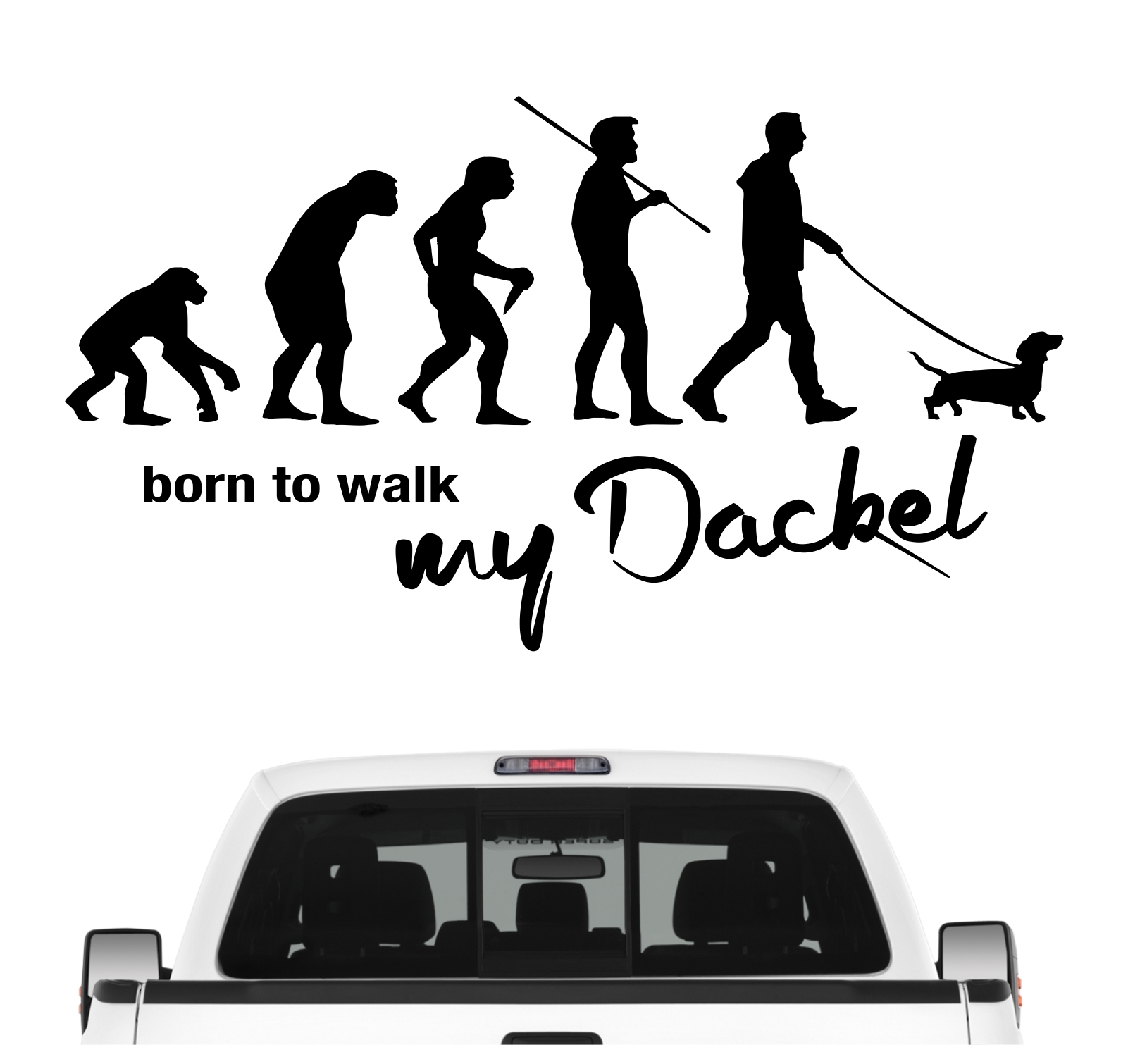 Dackel Dachshund Teckel Wiener Dog  Born to Walk Hunde Aufkleber Sticker Autoaufkleber Wandtattoo Tattoo