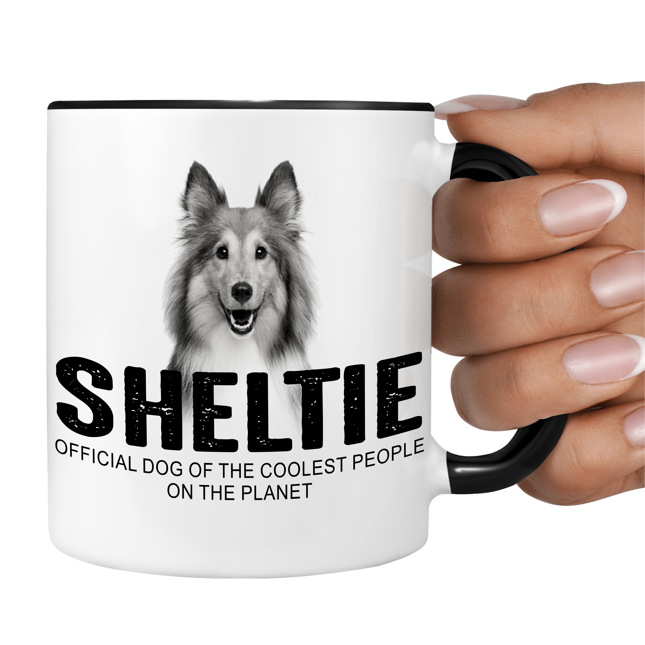 Sheltie Shetland Sheepdog Miniature Collie Dwarf Scotch Shepherd   Dog Tasse Kaffeetasse Kaffeebecher happy Design by Siviwonder