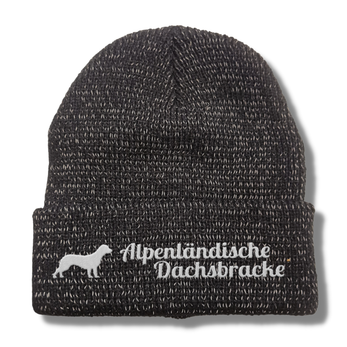 Alpenländische Dachsbracke reflektierende Mütze Stickerei Hund Winter Strickmütze reflex Beanie warm