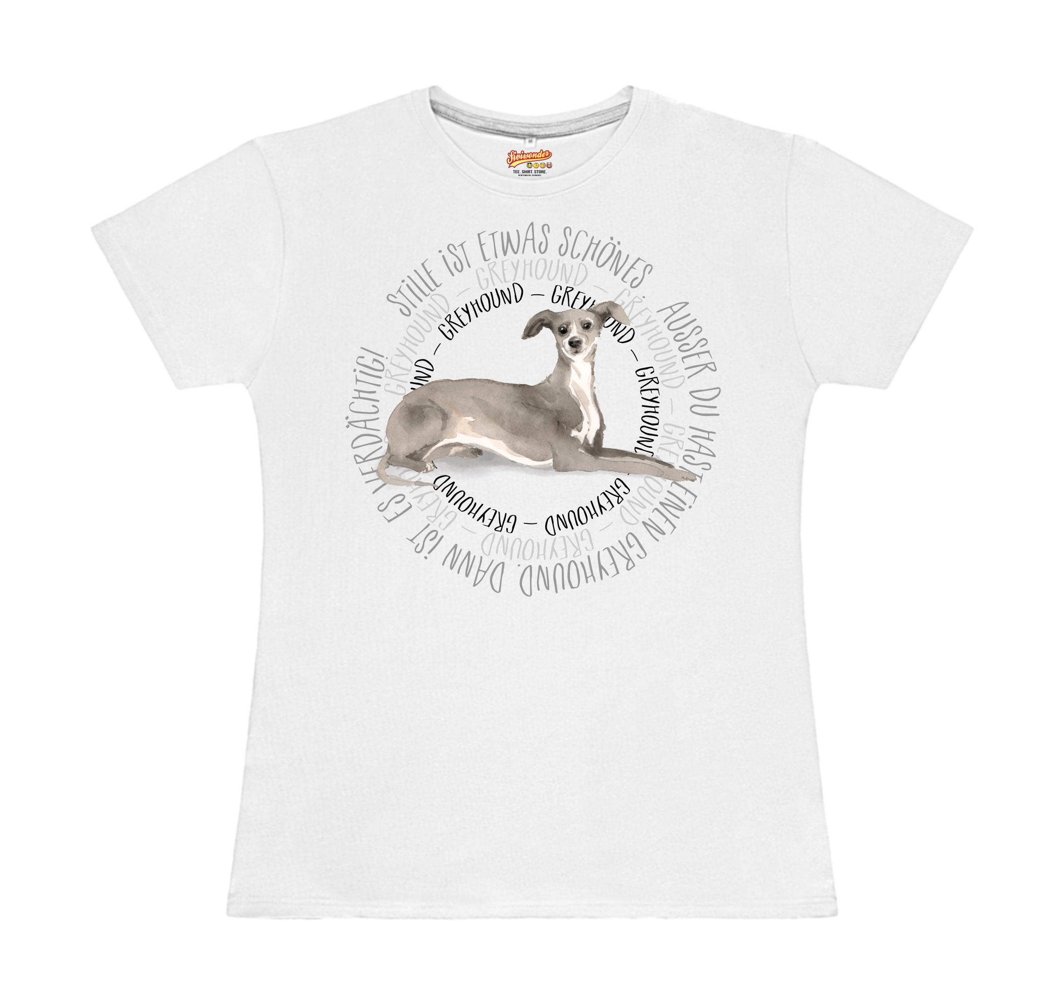 GREYHOUND DAMEN T-SHIRT CIRCLE Watercolor by SIVIWONDER