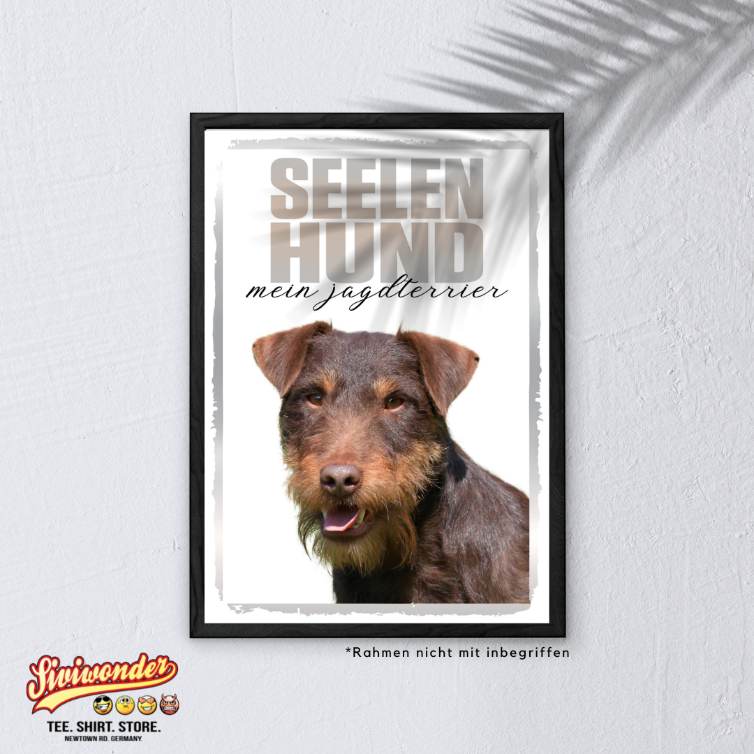 Deutscher Jagdterrier Seelenhund Dog Schild Spruch Türschild Hundeschild Warnschild Soulmate