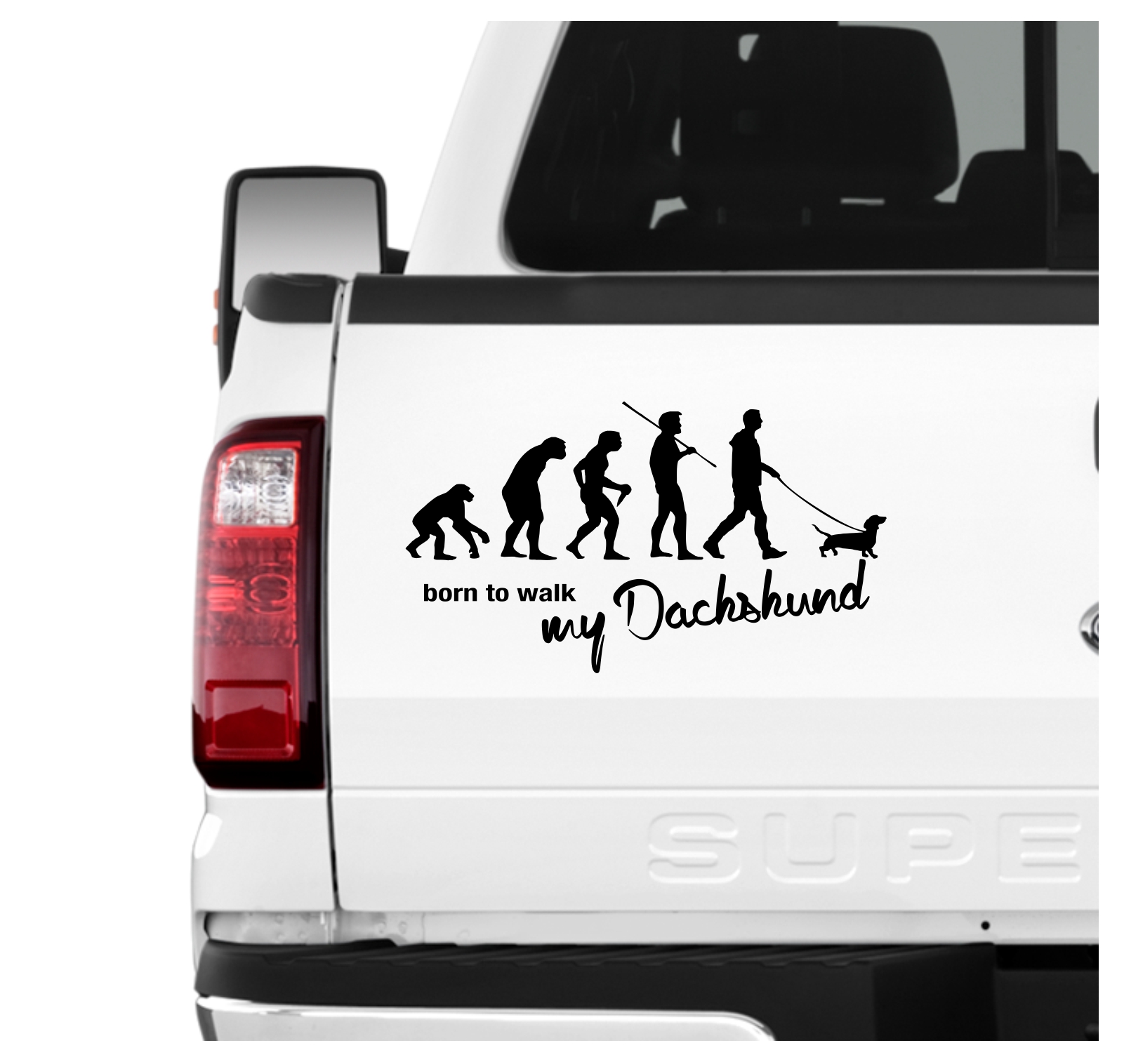 Dachshund Dackel Teckel Wiener Dog Born to Walk Hunde Aufkleber Sticker Autoaufkleber Wandtattoo Tattoo