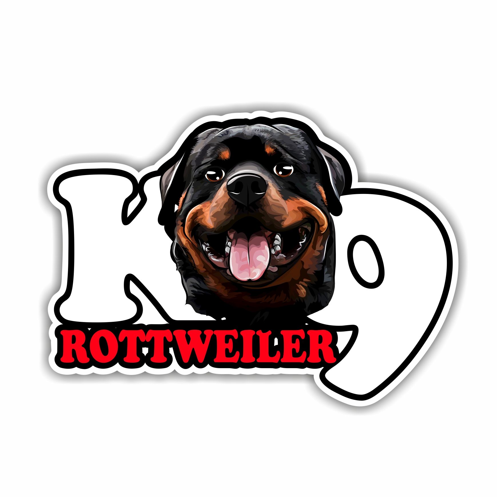 Aufkleber Sticker ROTTWEILER K9