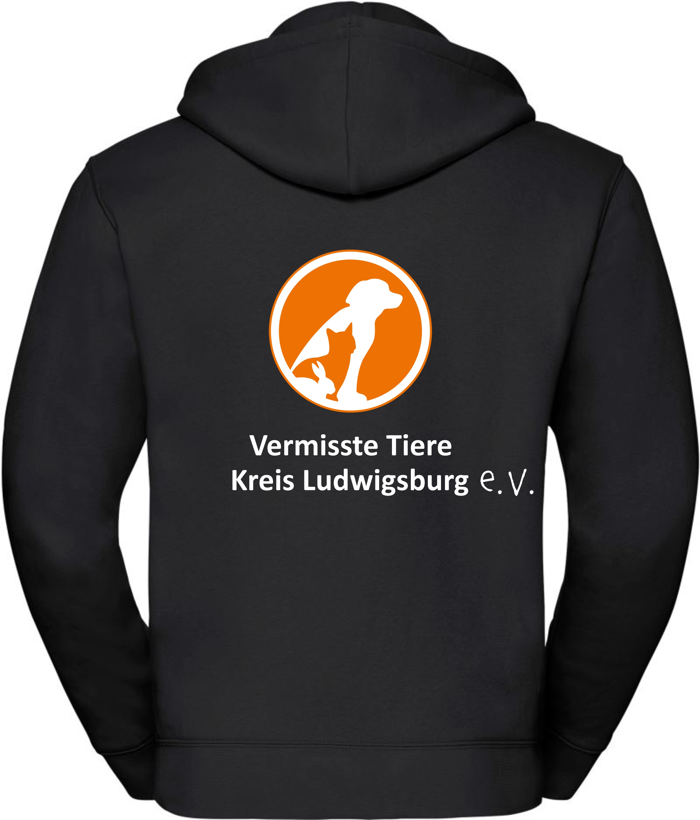 Vermisste Tiere Kreis Ludwigsburg Sweatjacke Hooded Jacket Unisex ohne Brustlogo