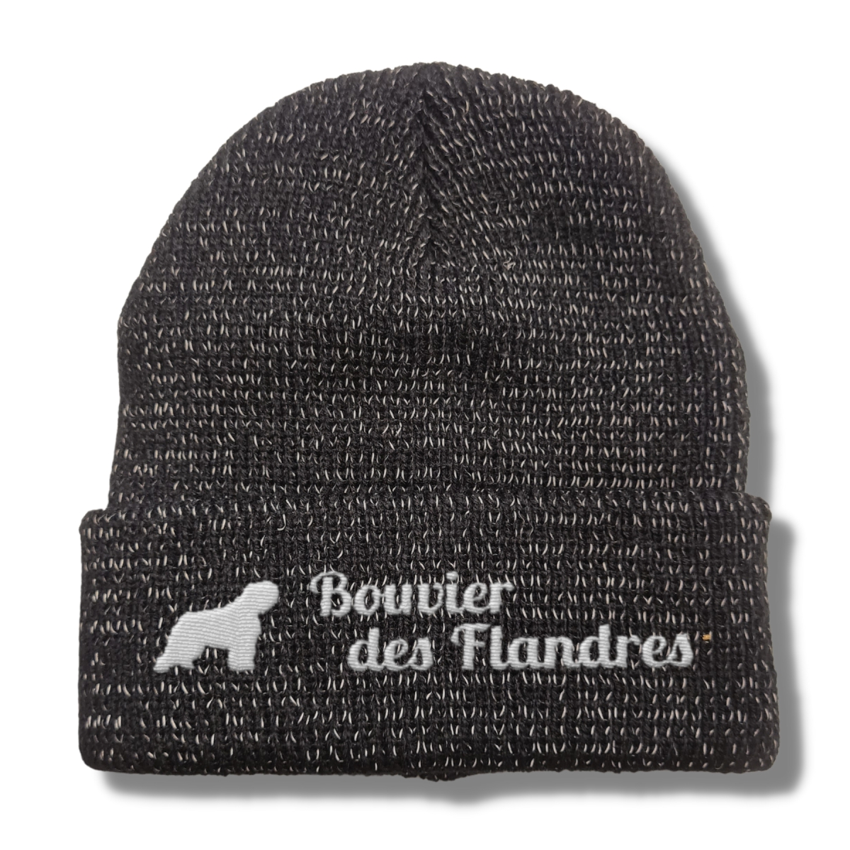 Bouvier Des Flandres reflektierende Mütze Stickerei Hund Winter Strickmütze reflex Beanie warm