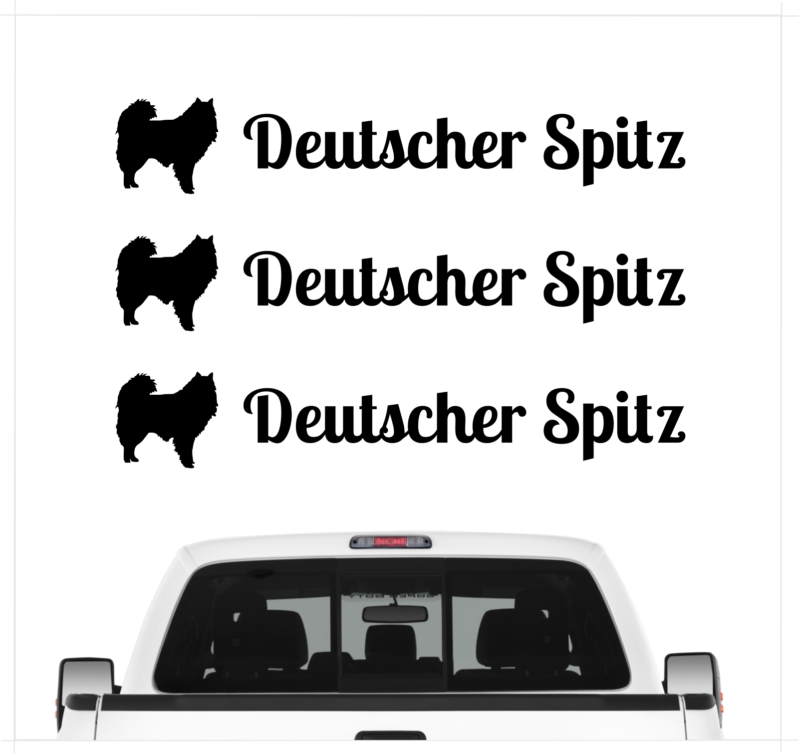 Deutscher Spitz Spitze Dog 3er Set  AUTOAUFKLEBER Aufkleber Hunde Hundemotiv by SIVIWONDER