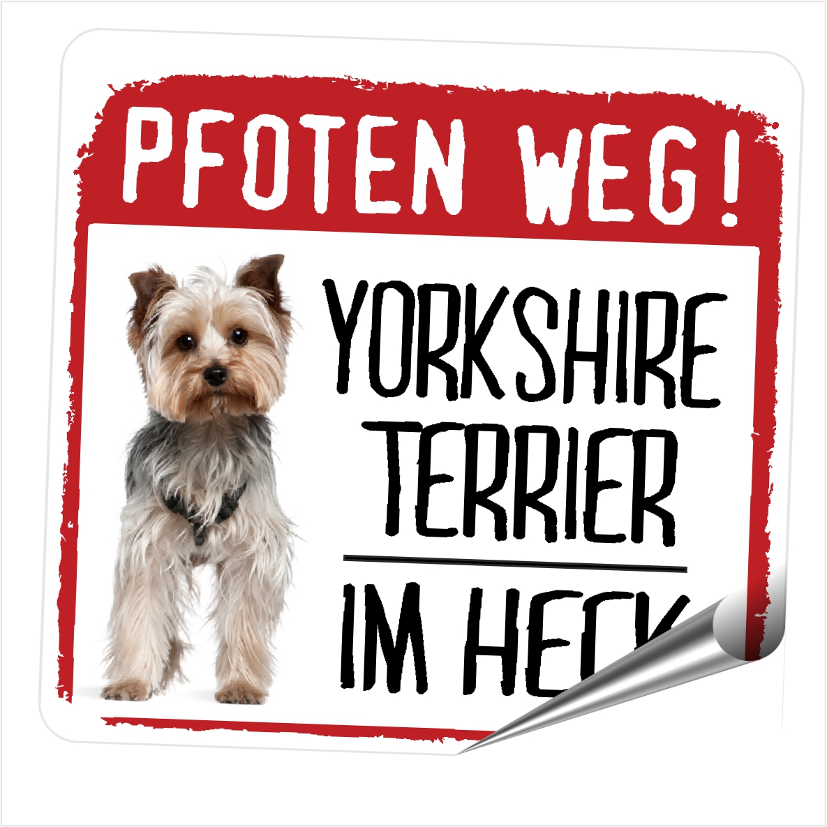 Yorkshire Terrier Yorkie Dog Aufkleber Digitaldruck Motiv by SIVIWONDER