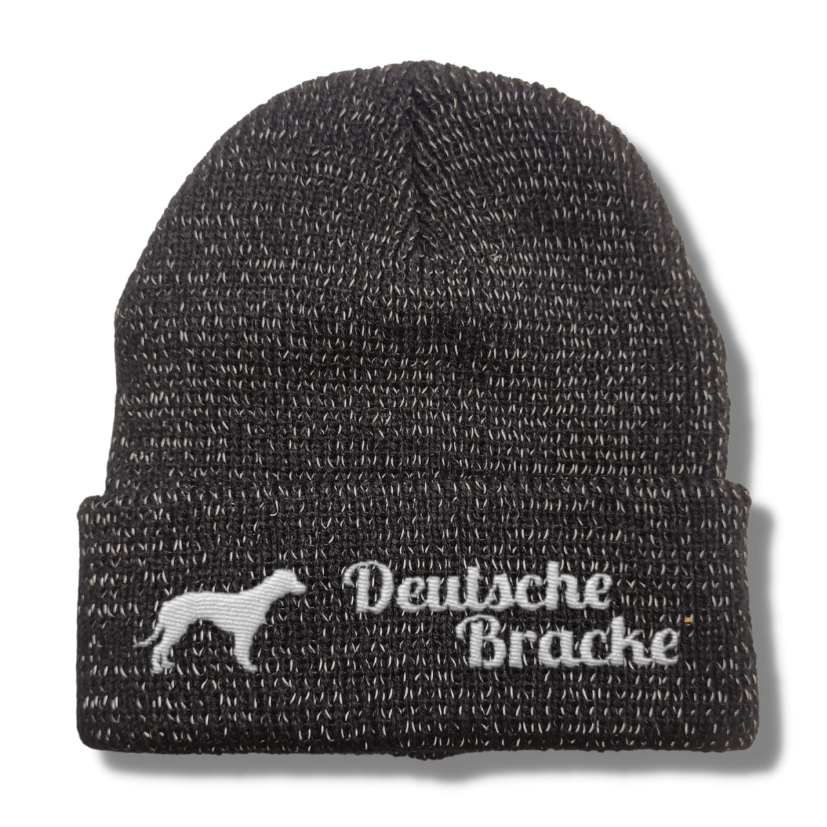 Deutsche Bracke reflektierende Mütze Stickerei Hund Winter Strickmütze reflex Beanie warm