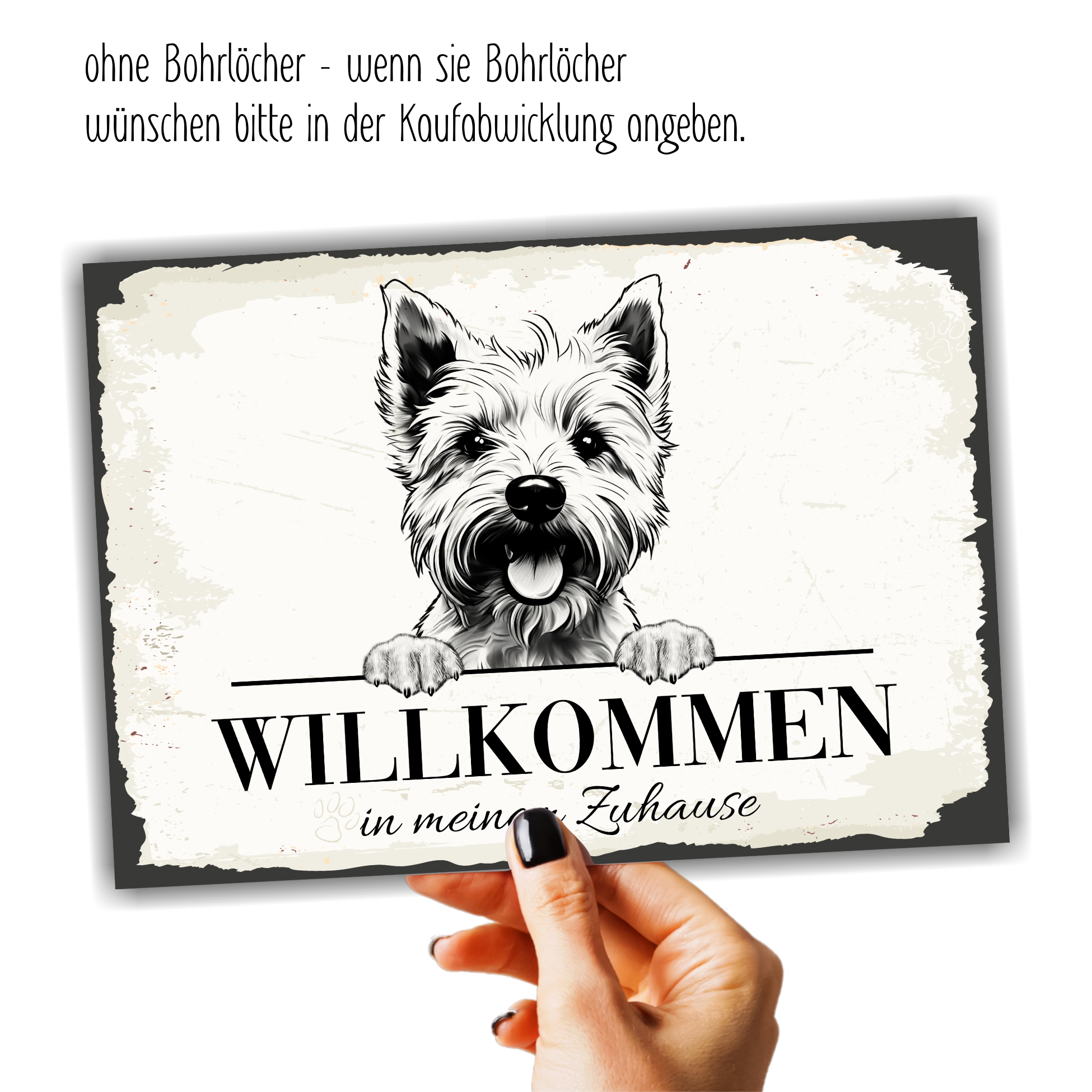 Hundeschild Willkommen Zuhause Westie  Schild