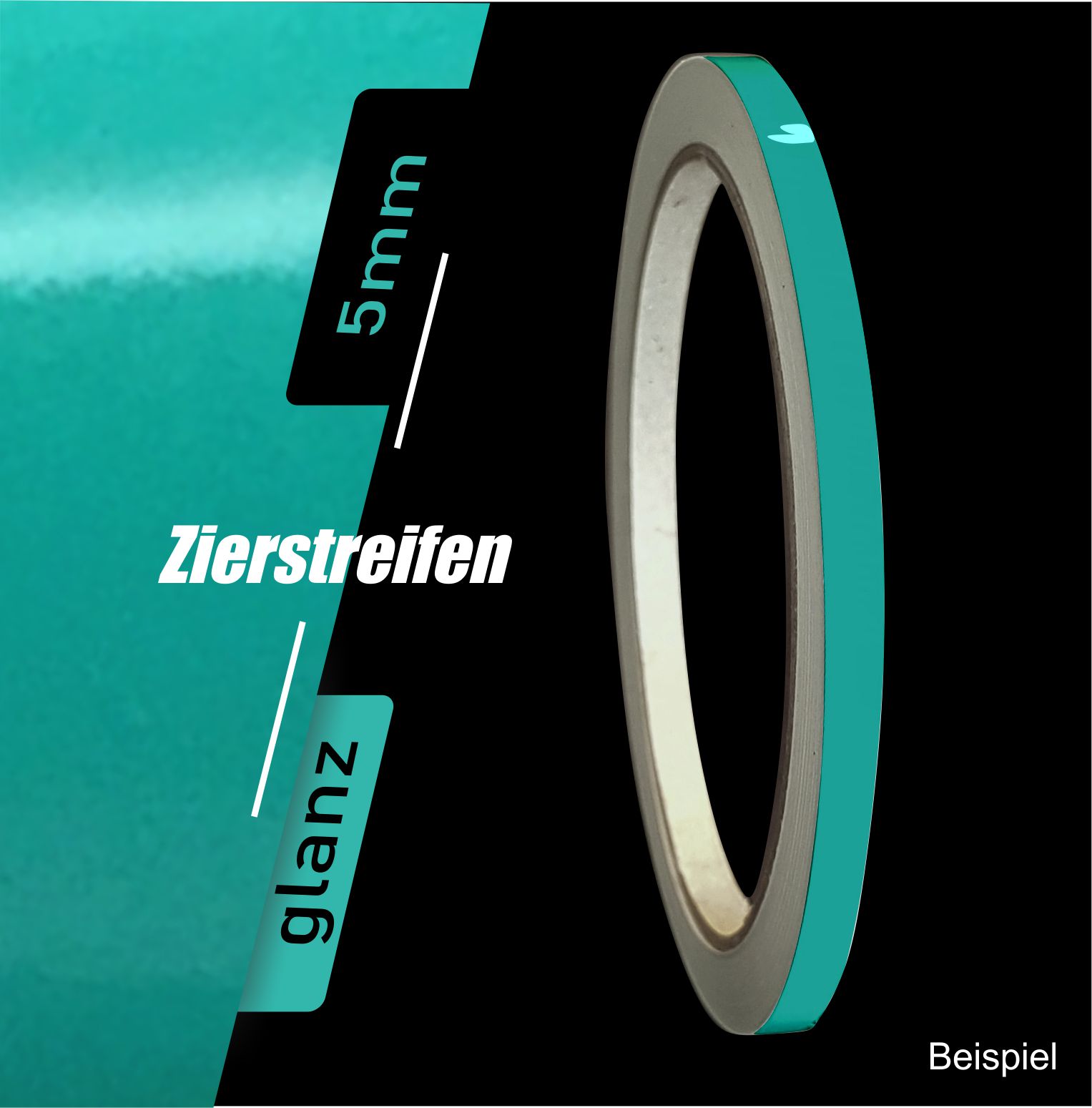 Zierstreifen blau 5mm türkiswasserblau blau grün in in 10 m Länge für Auto Boot Klebeband Dekorstreifen Tuningstreifen Autofolie Siviwonder