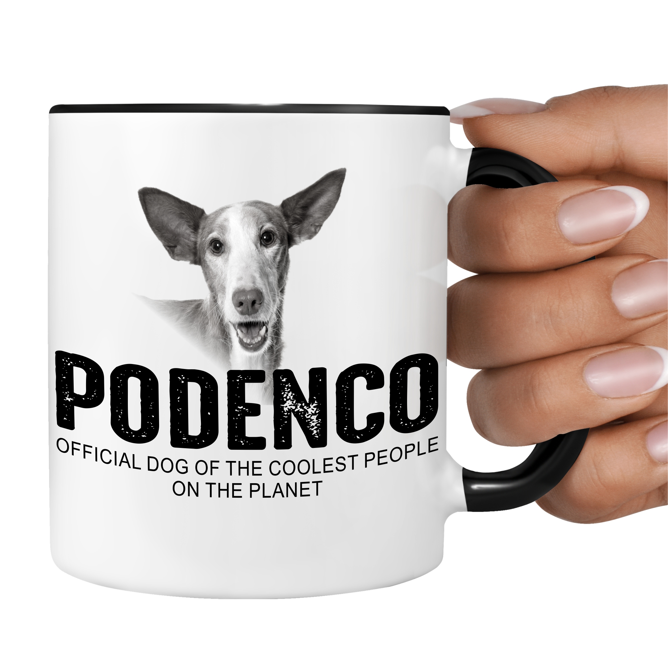 Podenco Ibicenco Canario Not Tierrettung Spanien  Dog Tasse Kaffeetasse Kaffeebecher happy Design by Siviwonder