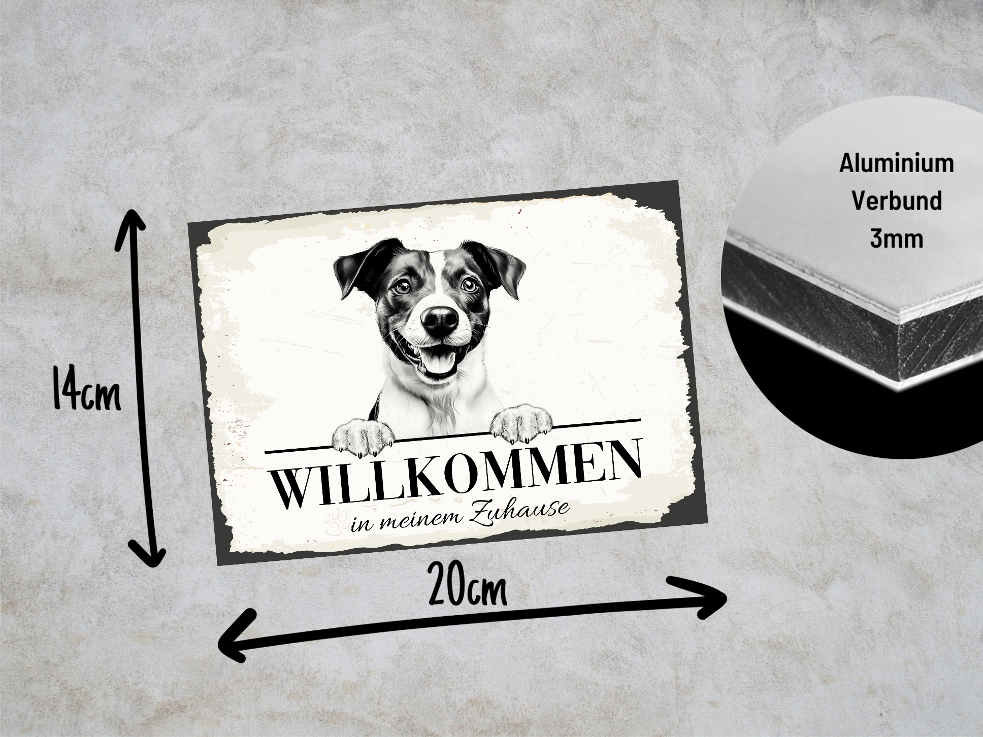 Hundeschild Willkommen Zuhause Jack Russell Terrier Schild