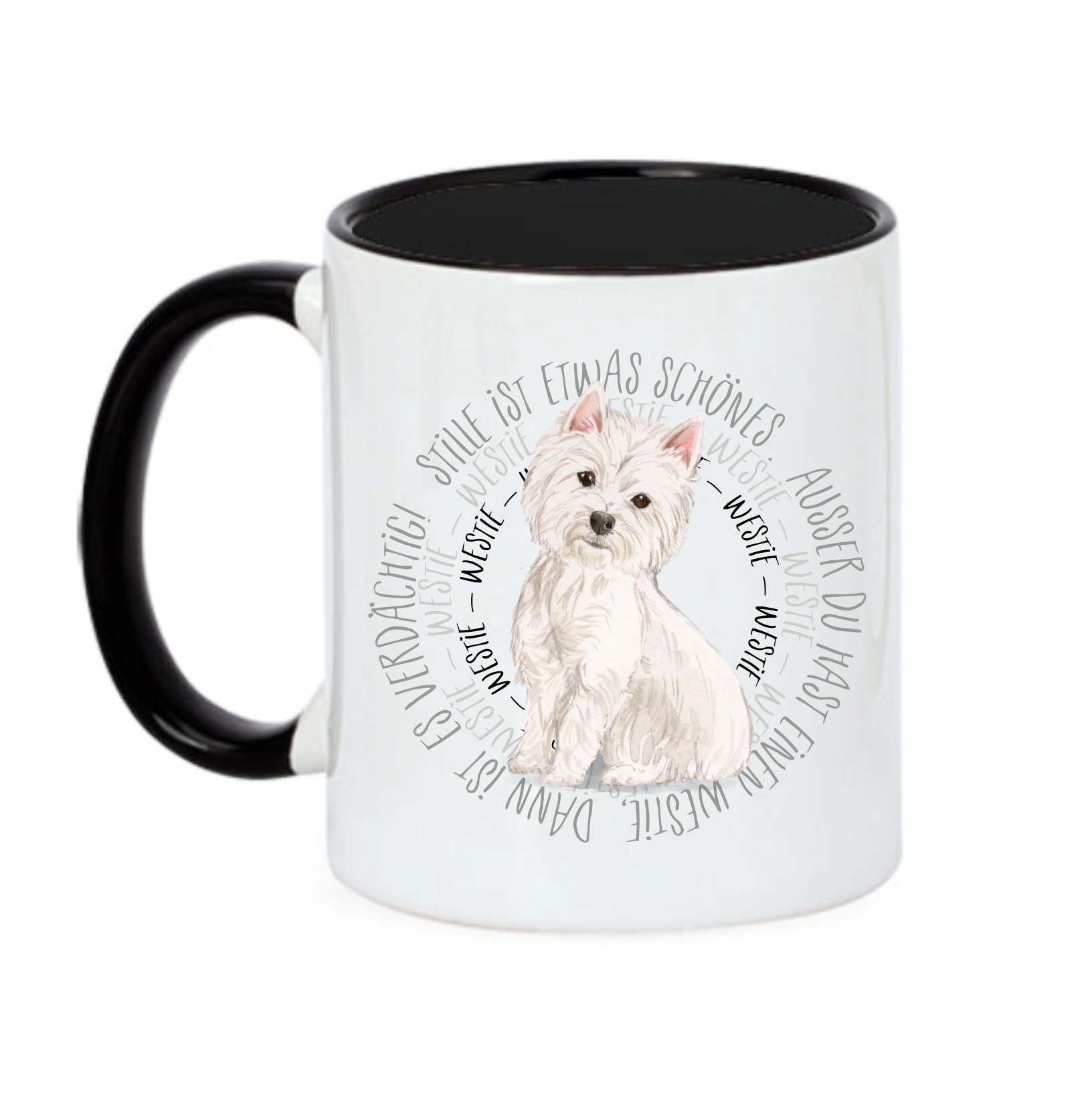 WESTIE TASSE CIRCLE WATERCOLOUR Motiv by SIVIWONDER