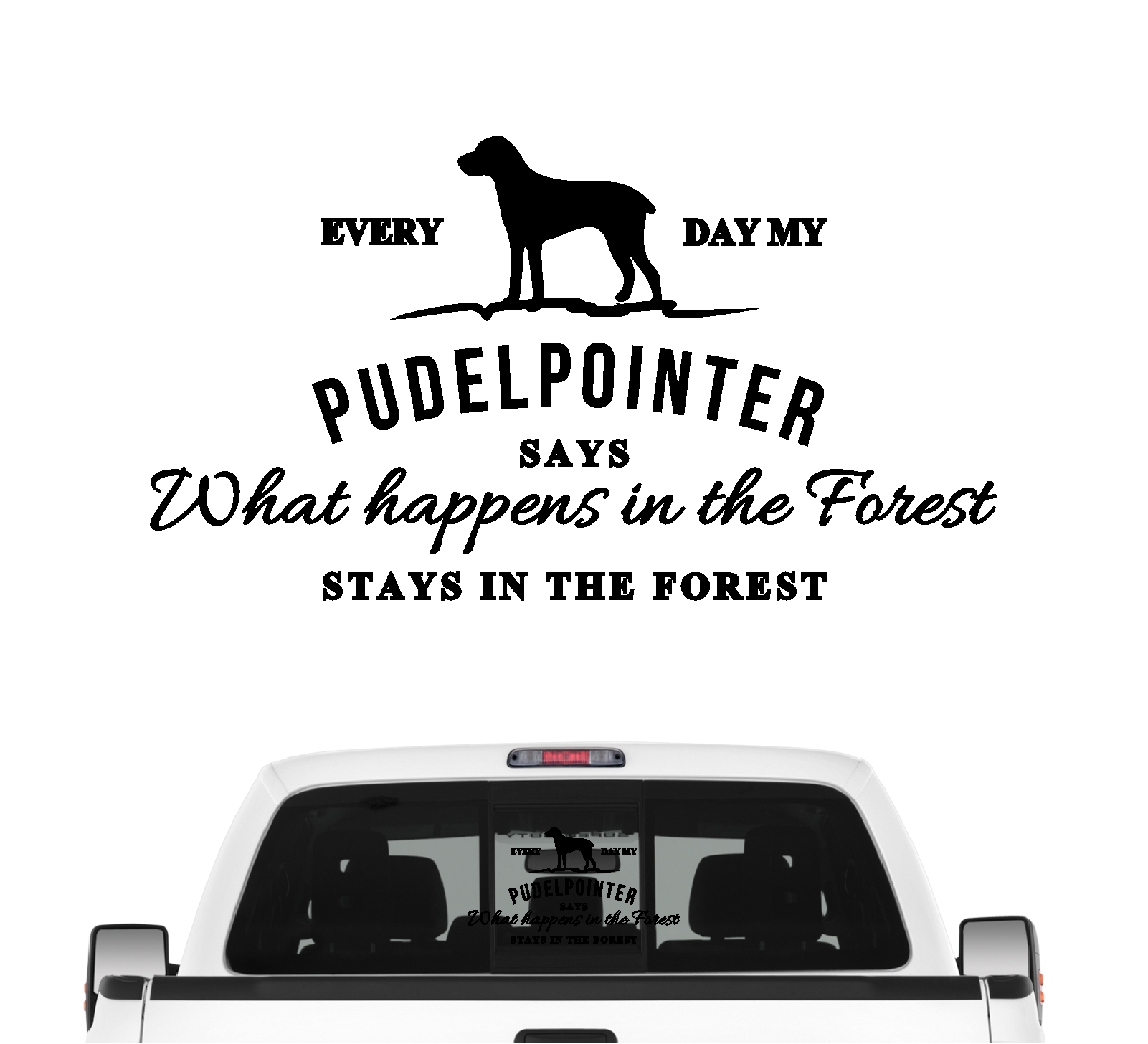 Pudelpointer Vintage Hundeaufkleber Hundemotiv Auto Folie Vorstehhund