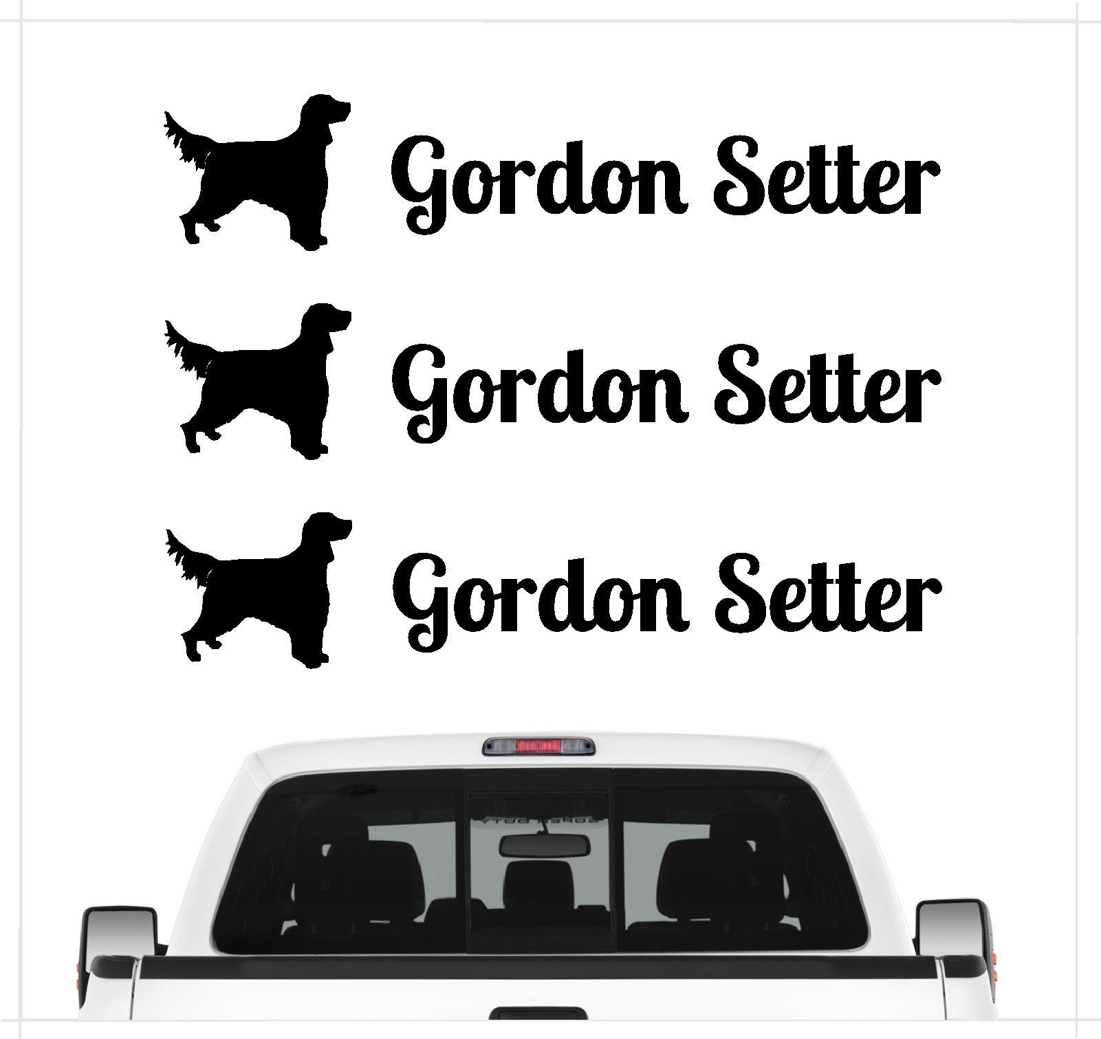 Gordon Setter Black Aufkleber 3er Set Hundeaufkleber Hundemotiv Hund Folie