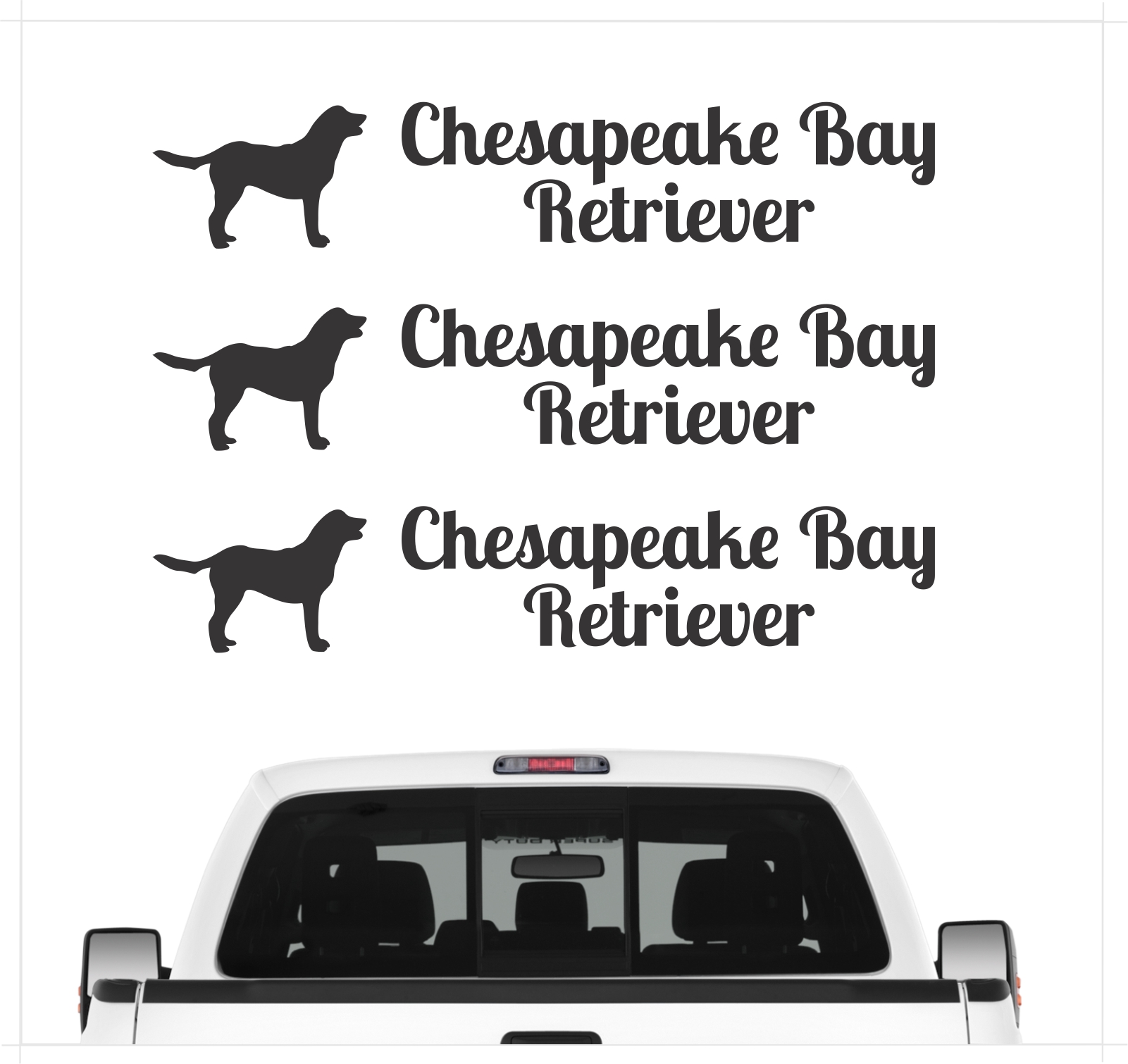 Chesapeake Bay Retriever Aufkleber 3er Set Hundeaufkleber Hundemotiv Hund Folie