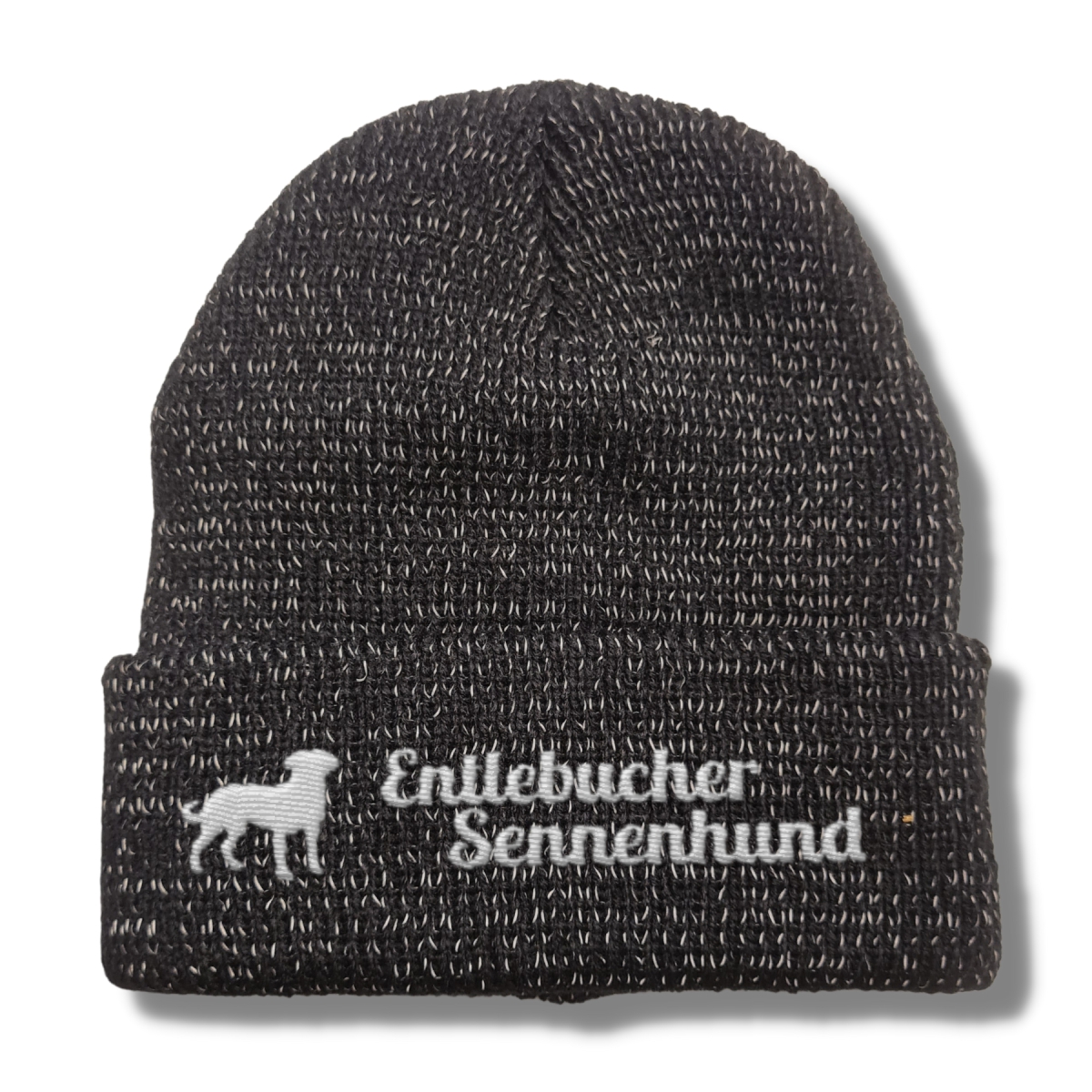 Entlebucher Sennenhund reflektierende Mütze Stickerei Hund Winter Strickmütze reflex Beanie warm