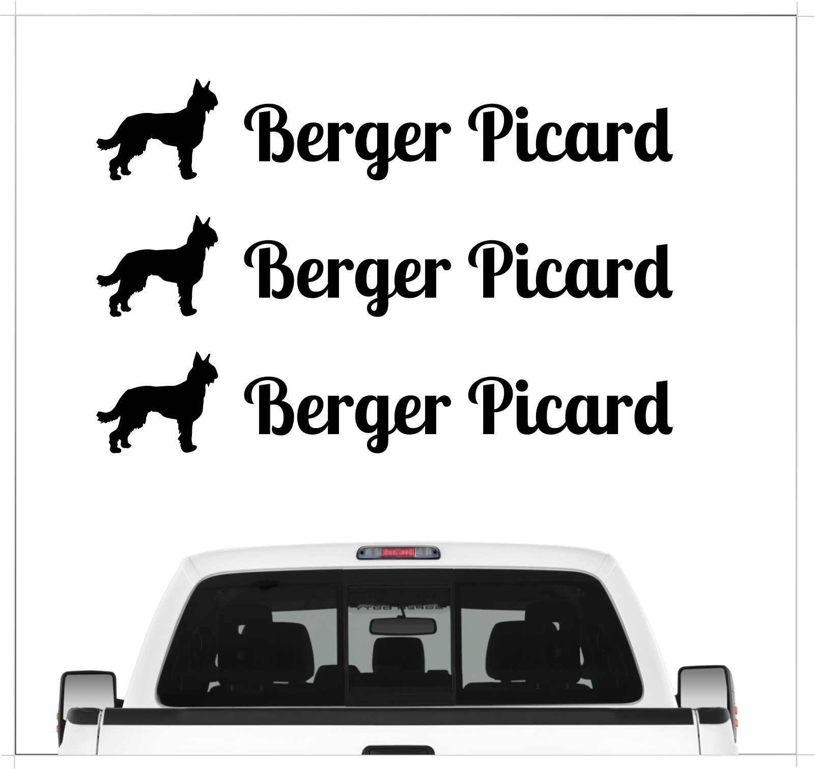 Berger Picard de Picardie Picardy Shepherd Dog 3er Set  AUTOAUFKLEBER Aufkleber Hunde Hundemotiv by SIVIWONDER