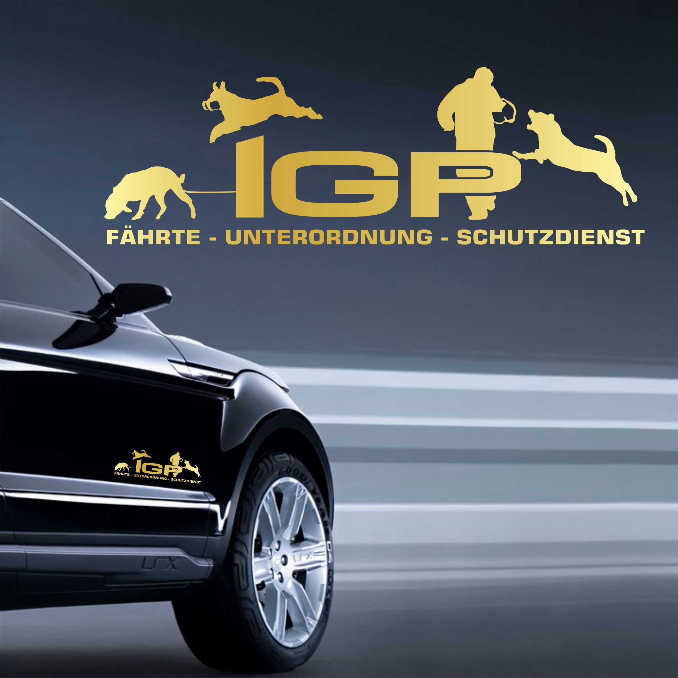 Aufkleber Hundemotiv Rasse IGP IPO Begleithund Prüfung Internationale Prüfungsordnung Gebrauchshudeprüfung Fährte Schutzdienst U