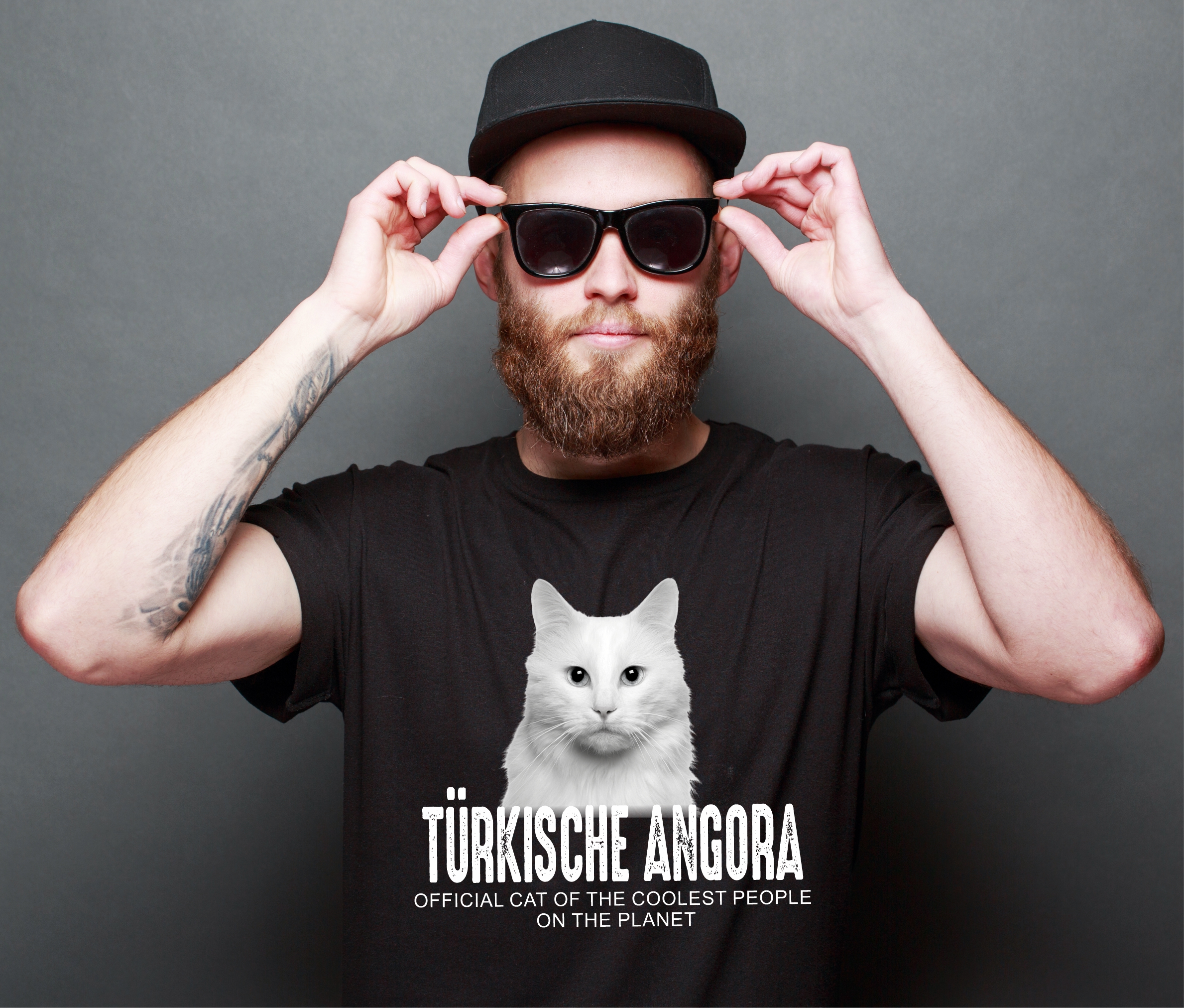Türkische Angora Türkei Official Cool  Katze Cat Unisex Shirt Katzenmotiv T-Shirt