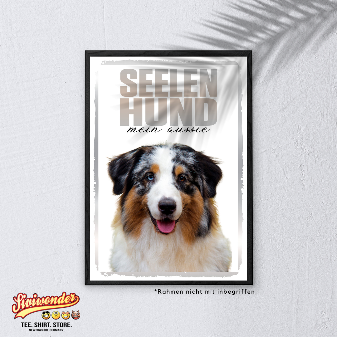 Australian Shepherd 2 Seelenhund Dog Schild Spruch Türschild Hundeschild Warnschild Soulmate