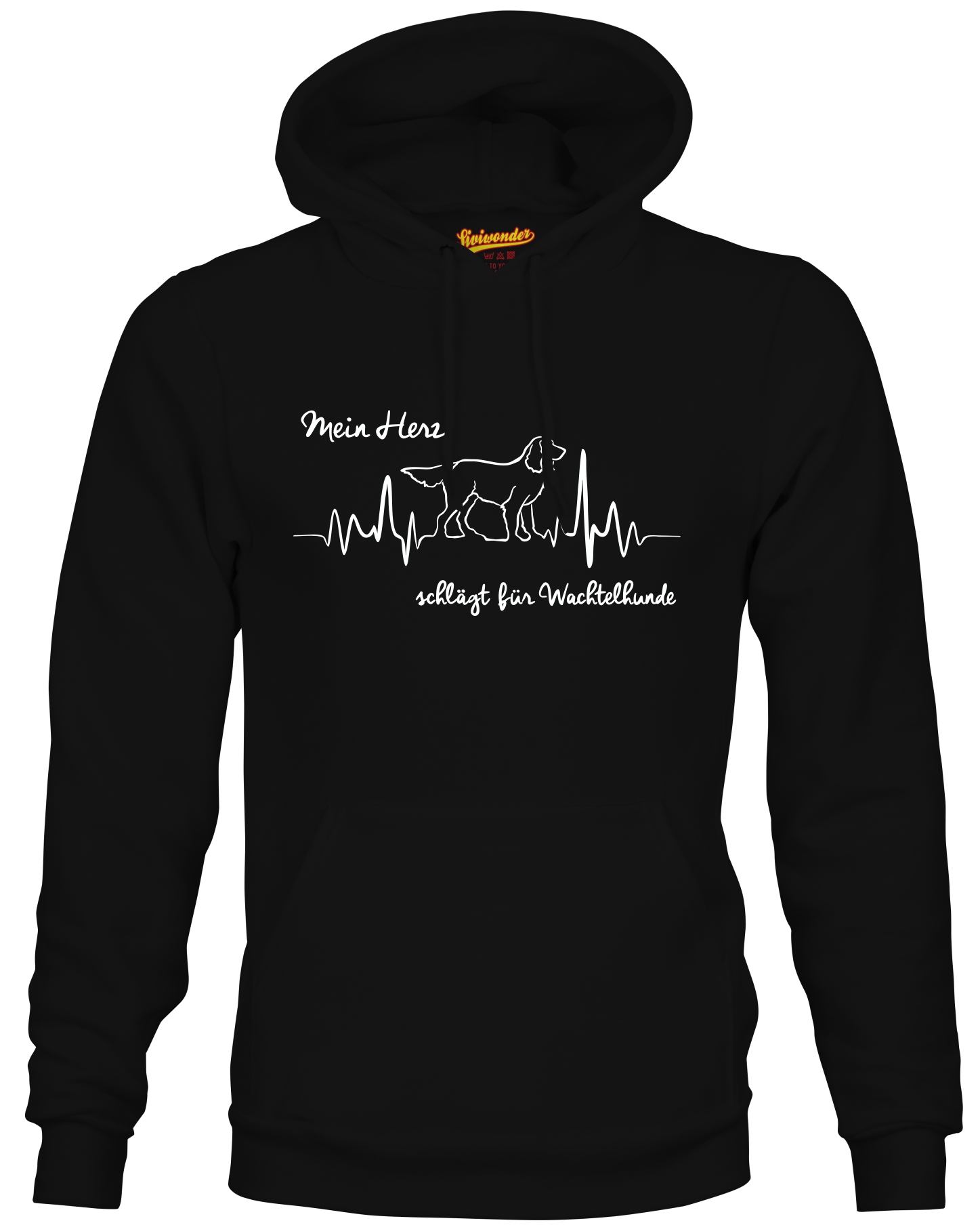 WACHTELHUND SWEATSHIRT HEARTBEAT  Hund Hundemotiv Herz