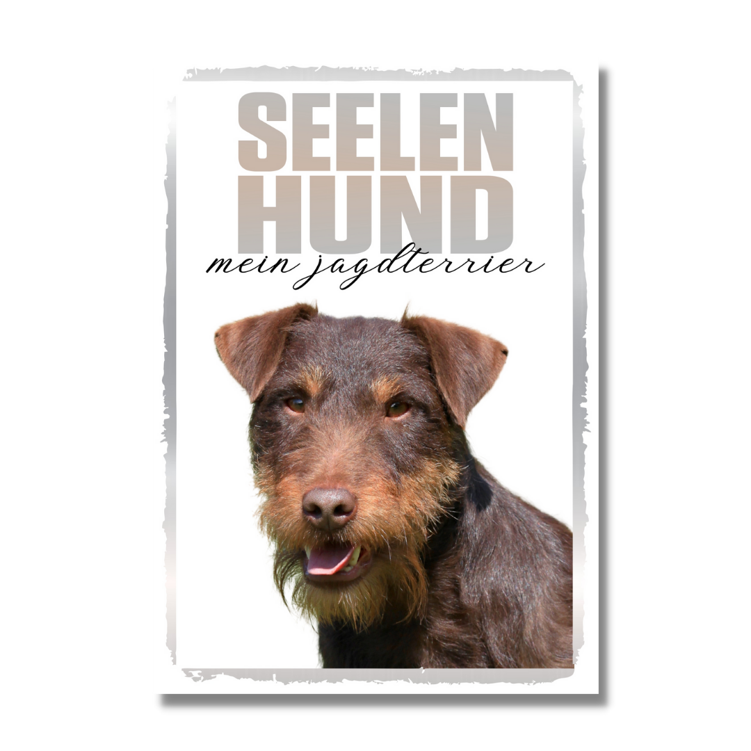 Deutscher Jagdterrier Seelenhund Dog Schild Spruch Türschild Hundeschild Warnschild Soulmate