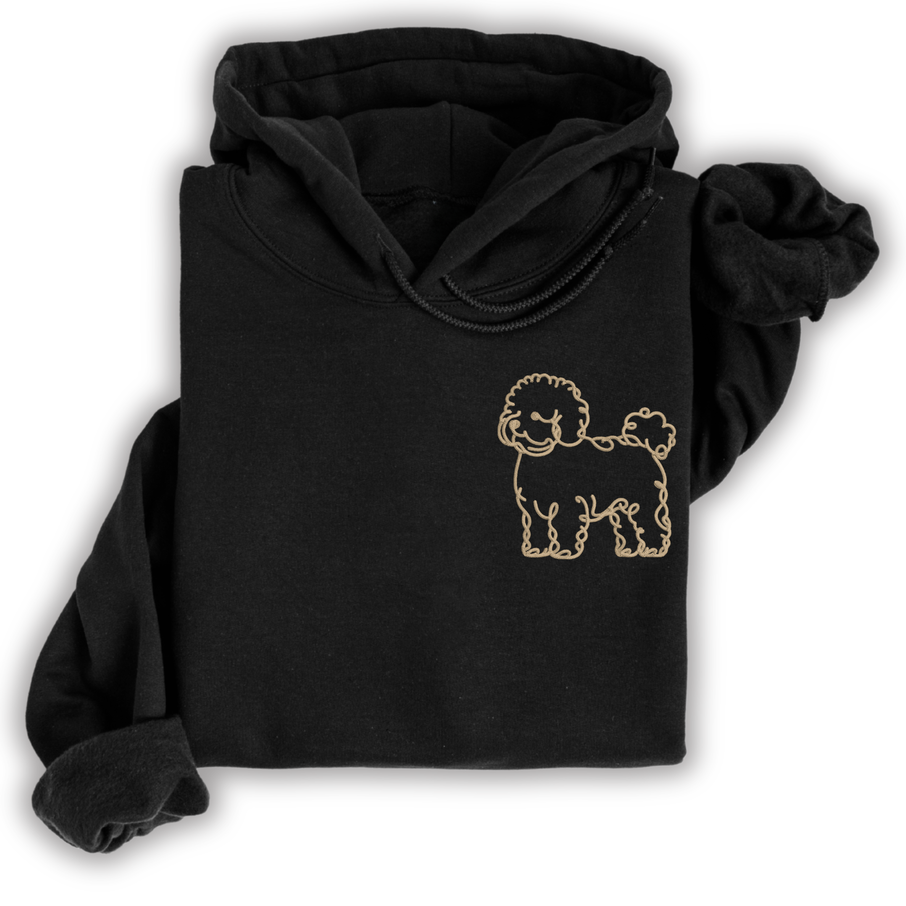 Hoodie Bichon Frise gestickt Hund wählbare Stickerei kuschelig Stickerei personalisiert