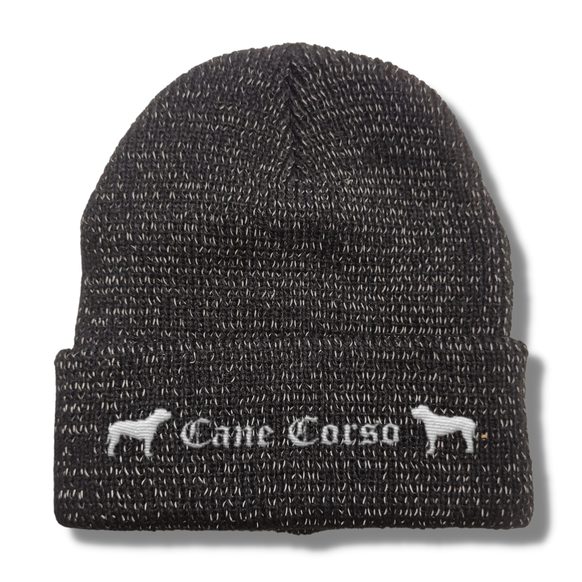 Bad Cane Corso reflektierende Mütze Stickerei Hund Winter Strickmütze reflex Beanie warm