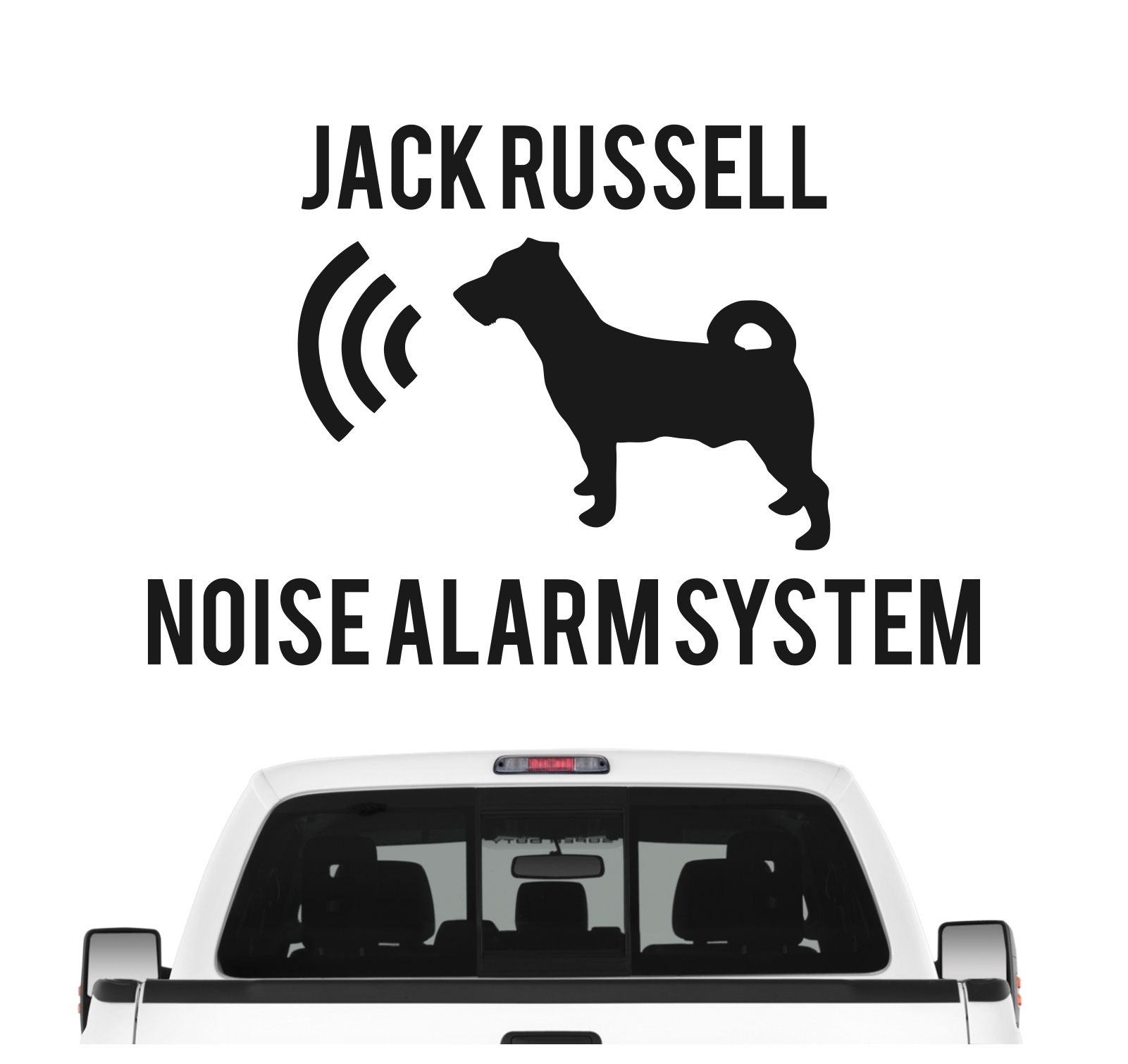 Jack Russell Noise Alarmsystem Auto Aufkleber Hund Folie Wandtattoo Tattoo Sticker JRT Russel Jacky Jackie Terrier