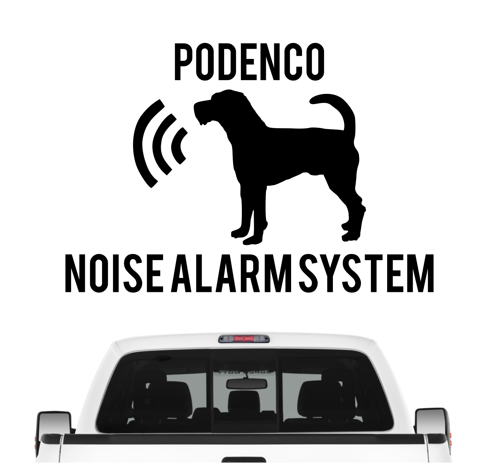Podenco Noise Alarmsystem Auto Aufkleber Hund Folie Wandtattoo Tattoo Sticker Ibicenco Canario Not Tierrettung Spanien