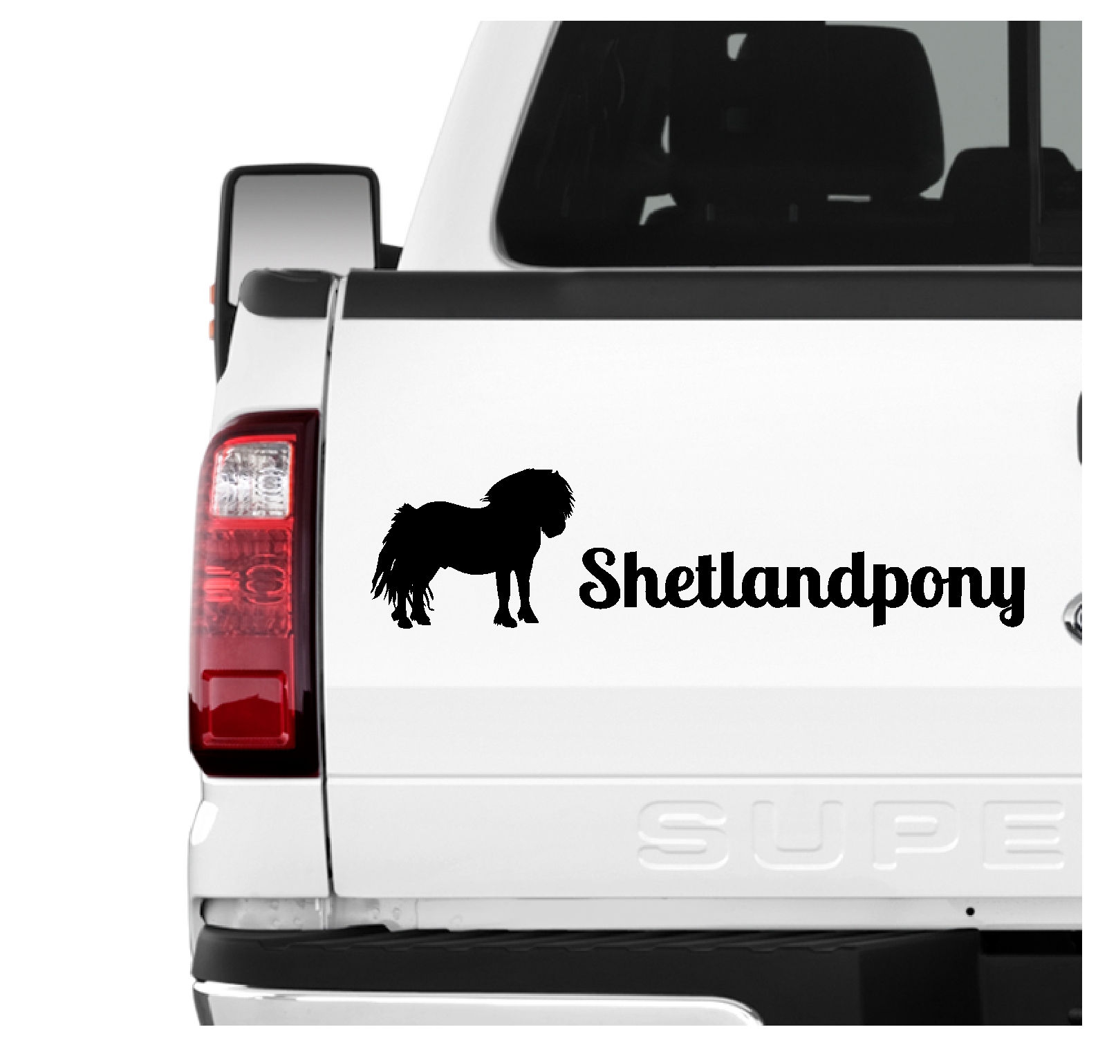 Shetlandpony Mini-Pferd Aufkleber 3er Set Pferdeaufkleber Pferd reiten Auto Folie