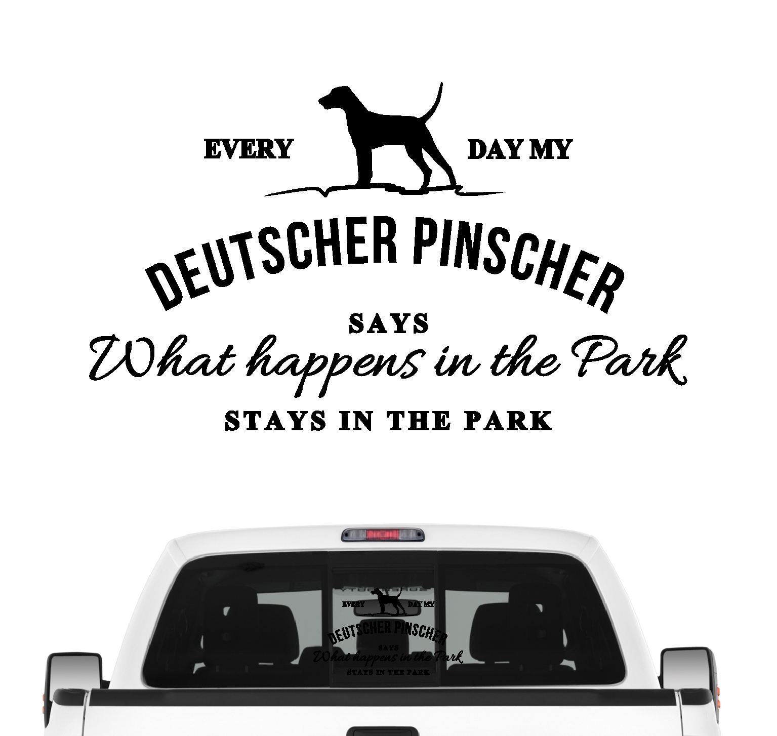 Deutscher Pinscher Aufkleber Vintage Hundeaufkleber Folie