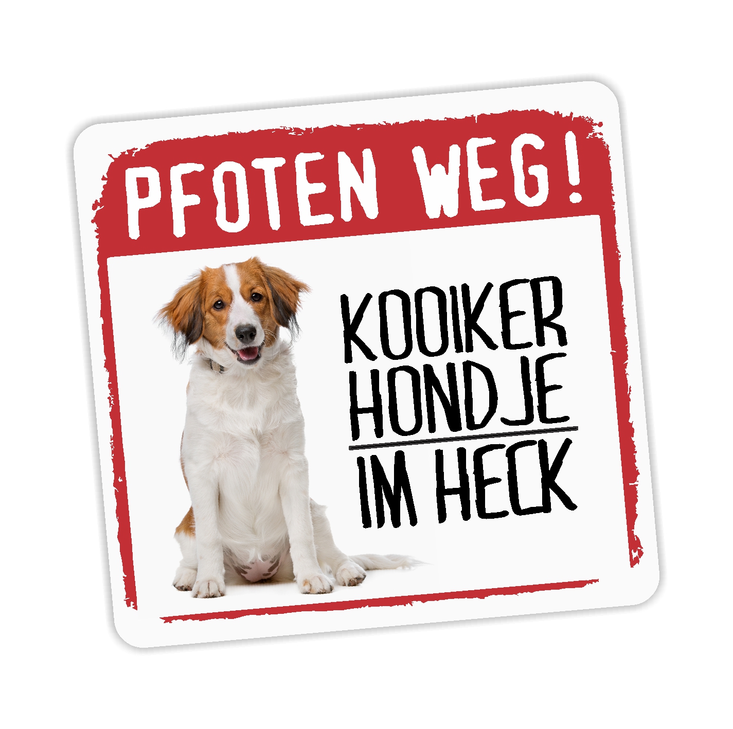 Kooikerhondje Kooiker Hound Kojenhundchen Nederlandse Dutch Decoy Aufkleber Digitaldruck Motiv by SIVIWONDER