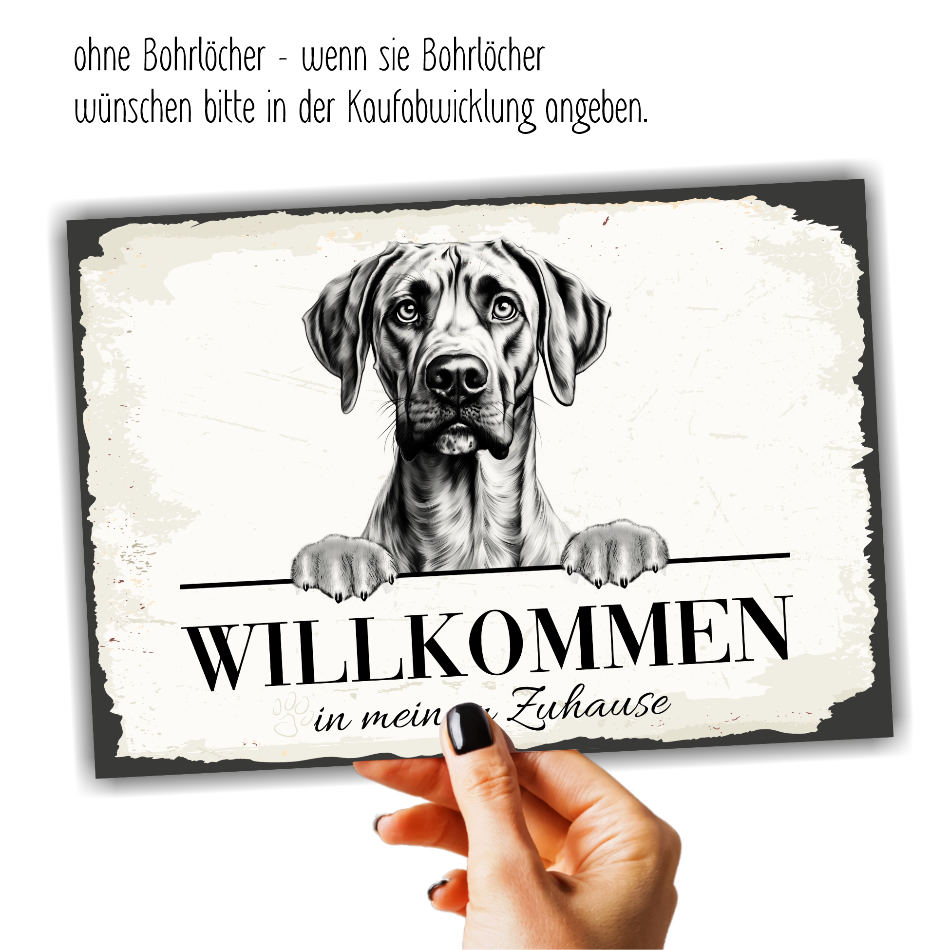 Hundeschild Willkommen Zuhause Plott Hound Schild Achtung Spruch
