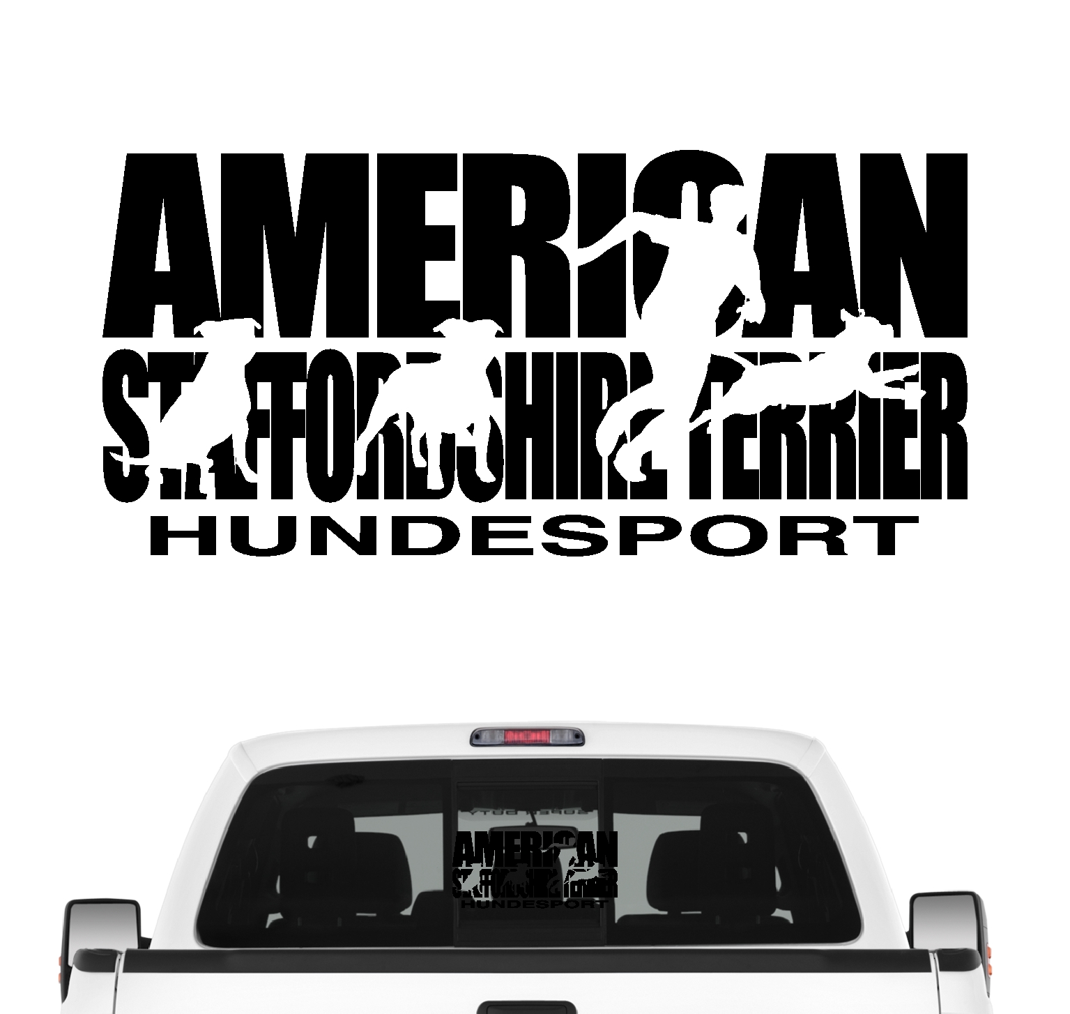 American Staffordshire Terrier Hundesport Autoaufkleber Hund Folie Aufkleber USA