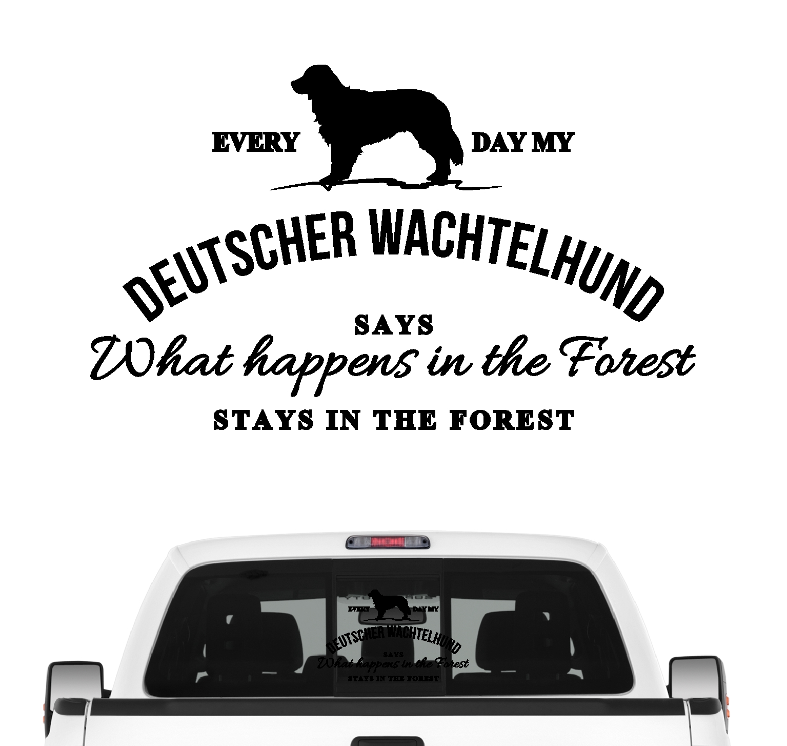 Deutscher Wachtelhund Vintage Hundeaufkleber Hundemotiv Folie Wachtel Heidewachtel
