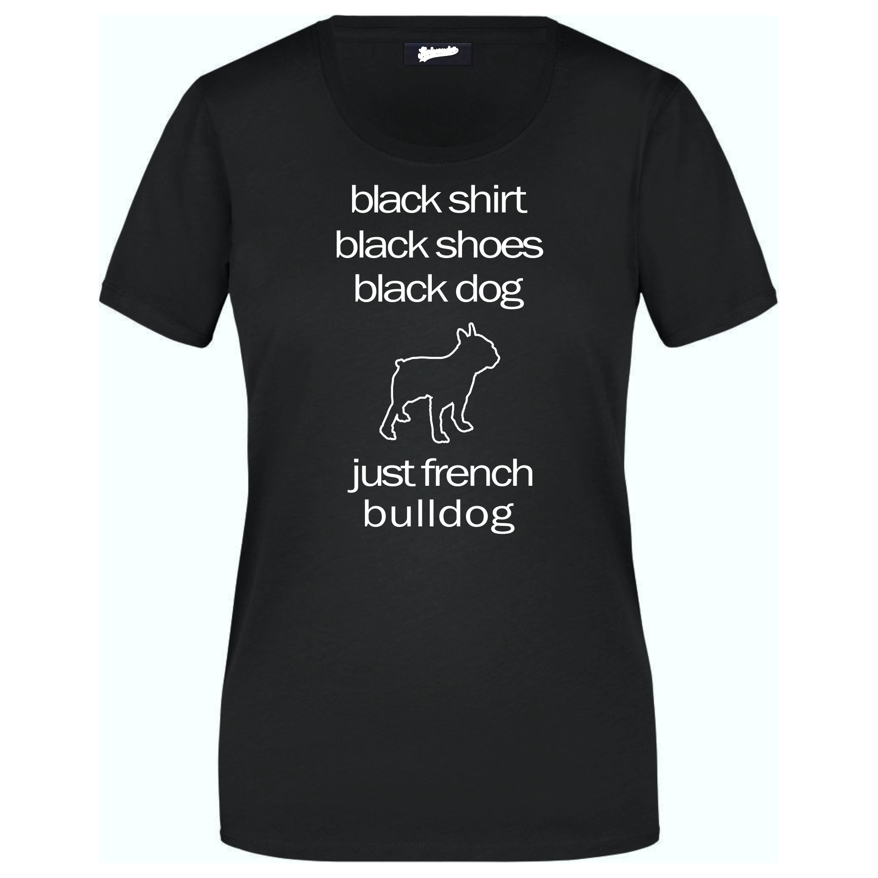 Französische Bulldogge Black Dog Unisex T-Shirt Hundemotiv Frenchie French Bulldog Bully