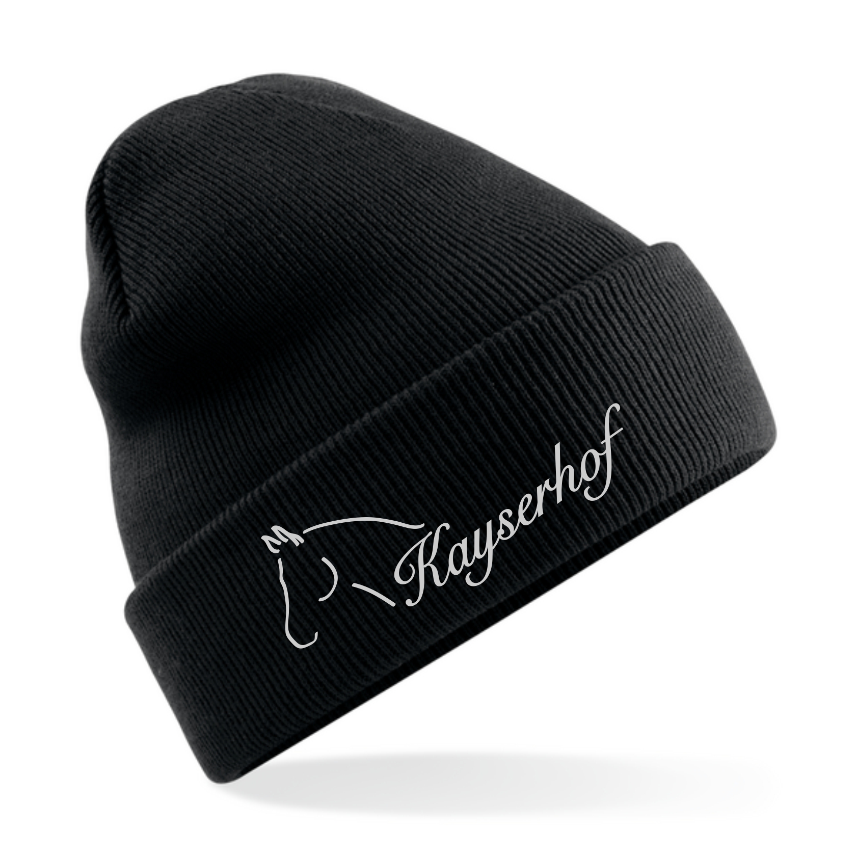 Kayserhof Strickmütze mit Logo gestickt