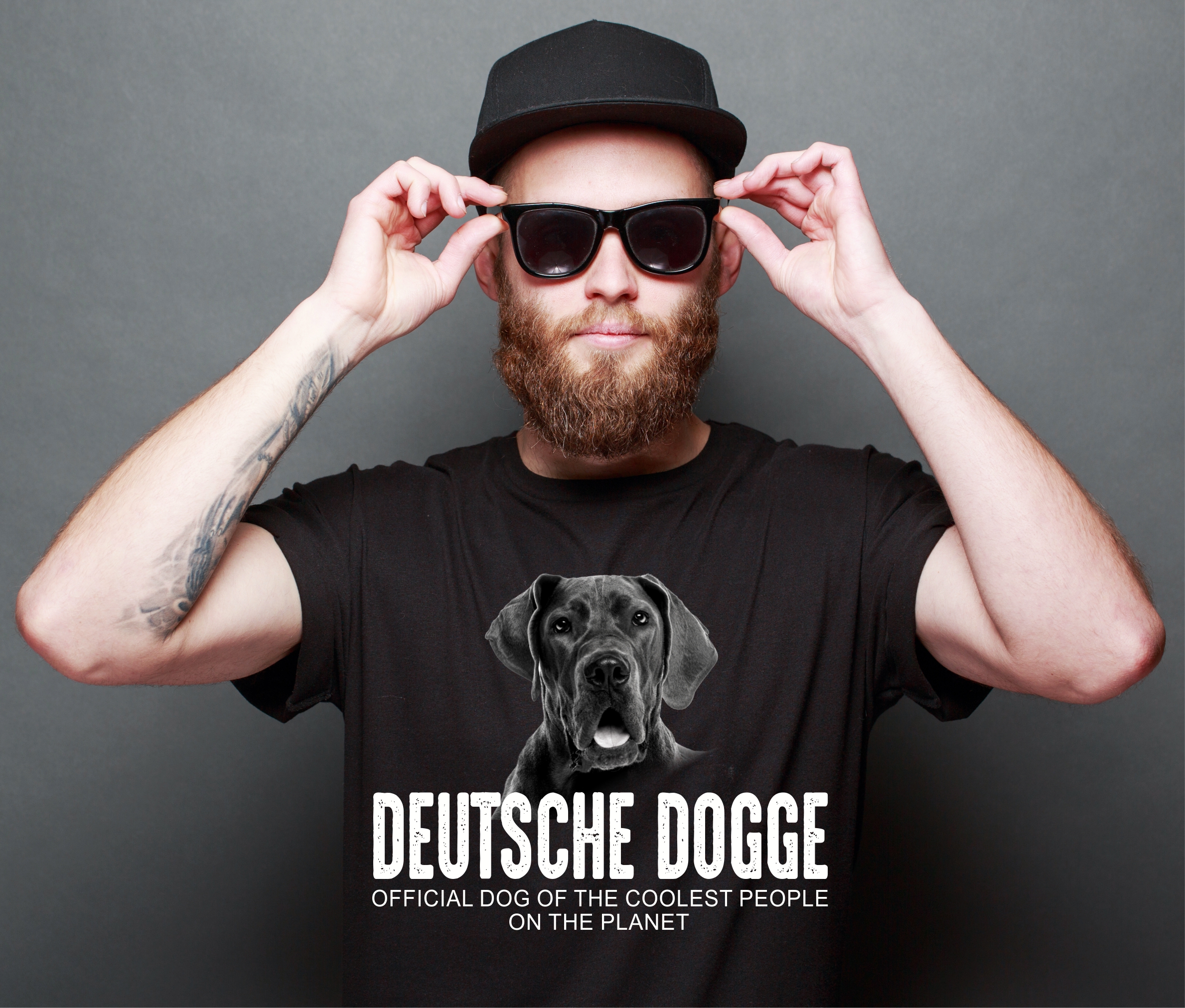 Dogge deutsche Great Dane Grand Danois Dog cool Leute lustig Shirt T-Shirt Hundemotiv Siviwonder
