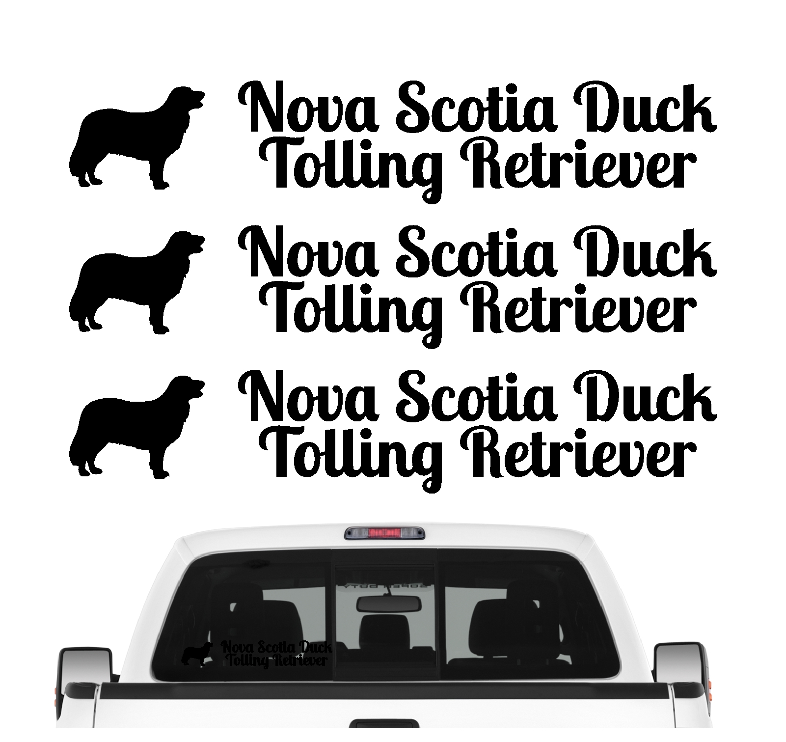 Nova Scotia Duck Tolling Retriever Aufkleber 3er Set Hundeaufkleber Hund Folie